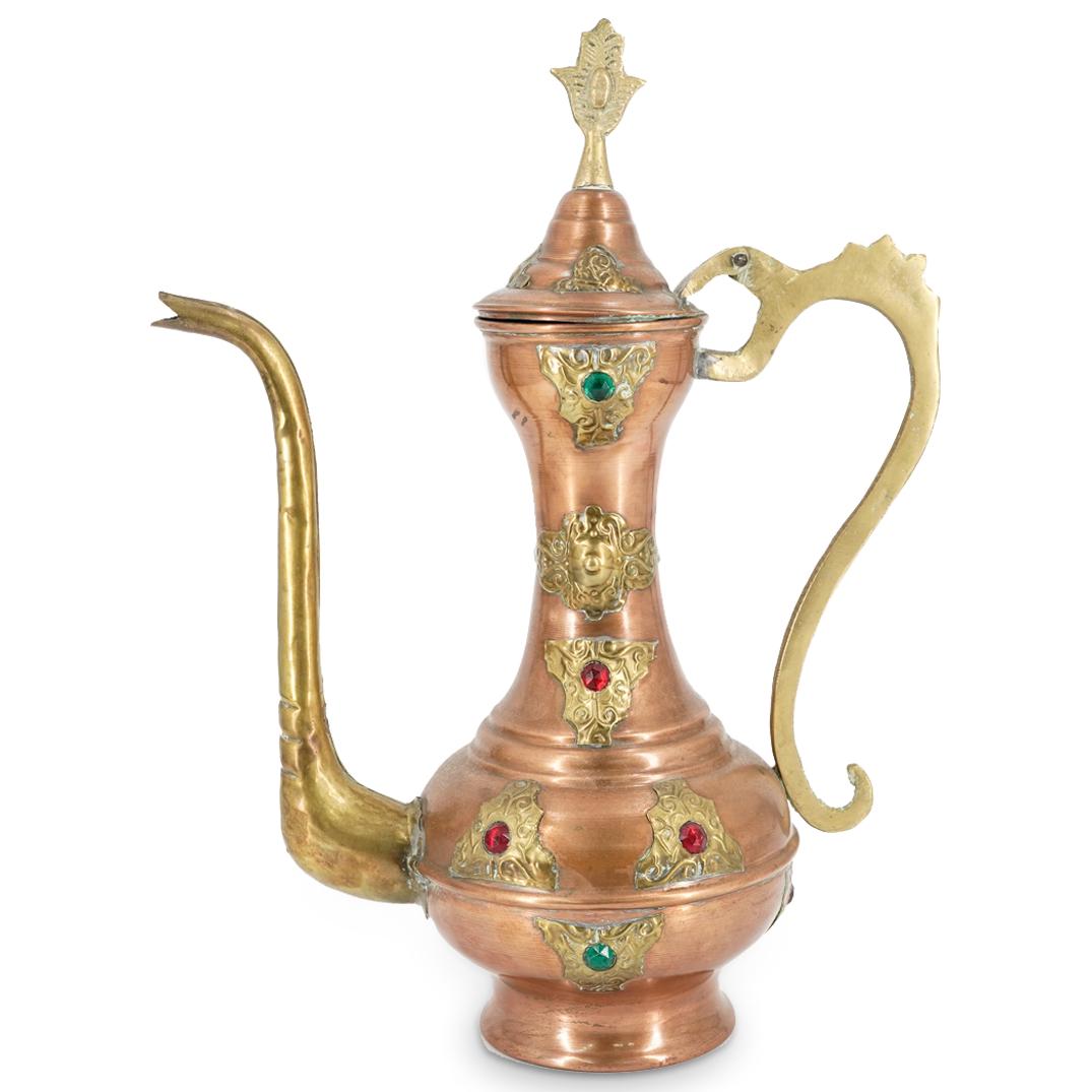 Antique Copper Surahi Turkish Coffee Pot (1 of 8)