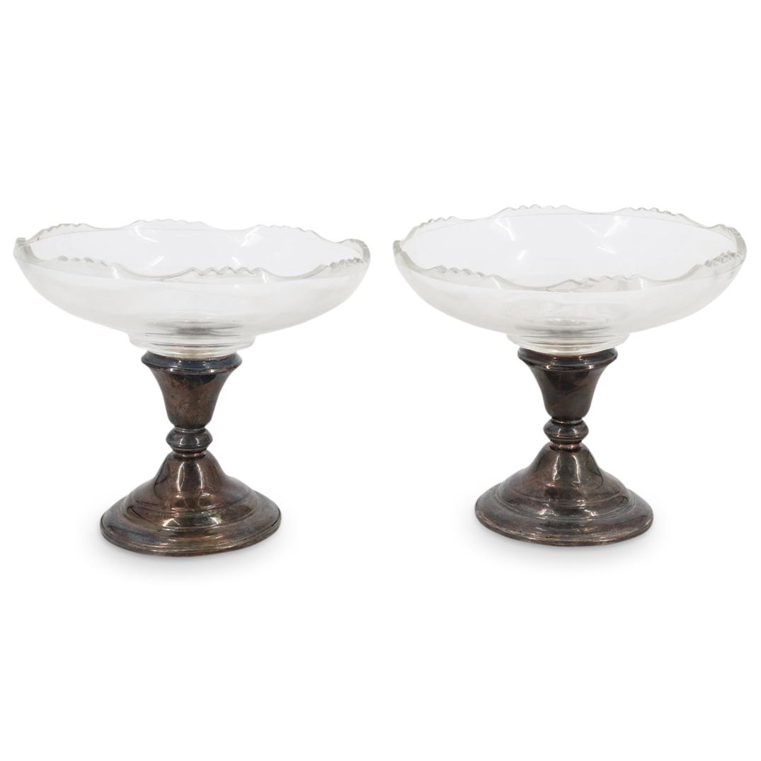 (2 Pc) Frank M. Whiting Reinforced Sterling Silver Compote Bowls (1 of 4)