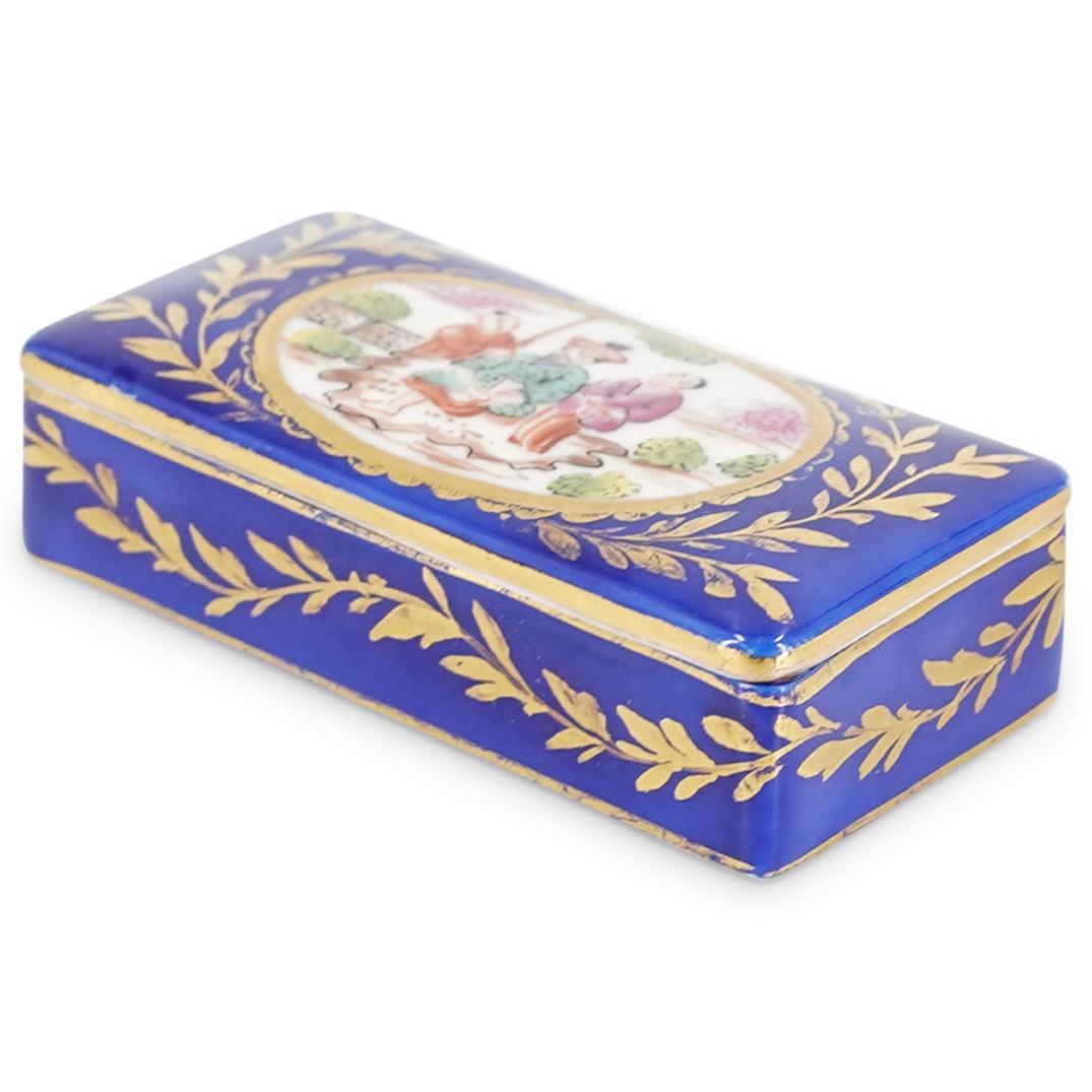 Antique French Chinoiserie Porcelain Trinket Box (1 of 5)