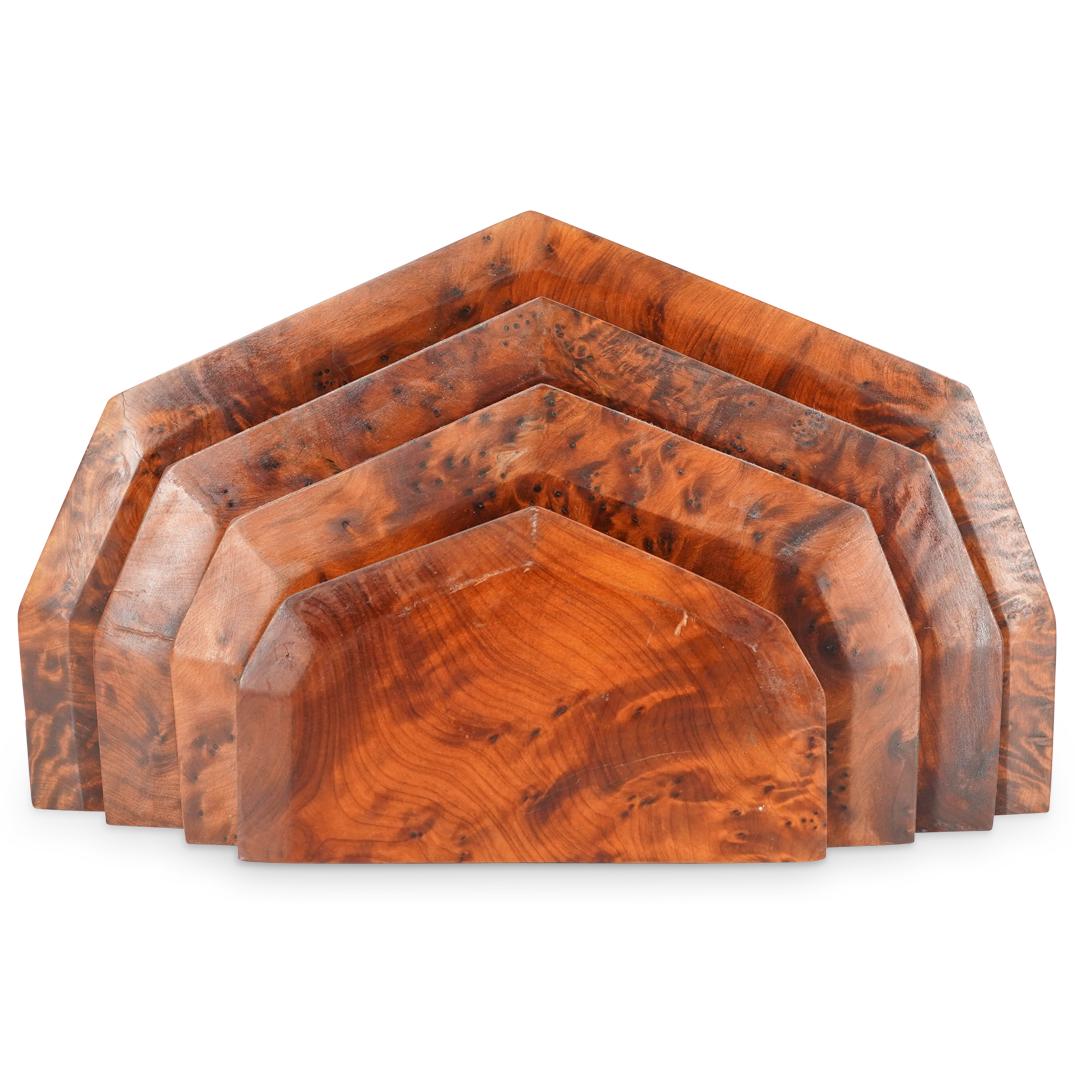 Antique Art Deco Carved Burlwood Envelope Holder (1 of 5)