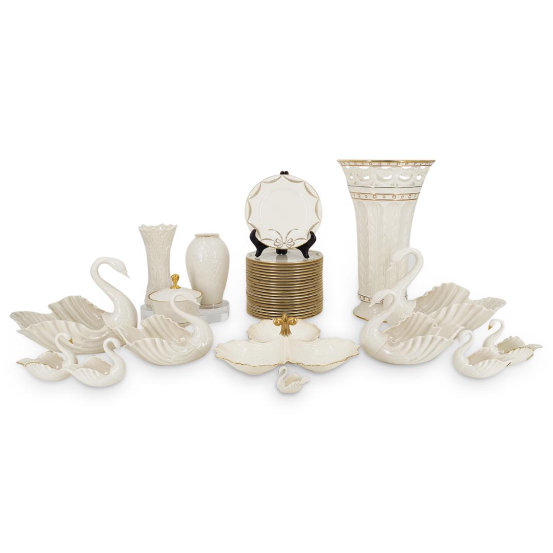 (37 Pc) Lennox Porcelain W/ 24k Gold Decorations Grouping Set (1 of 11)