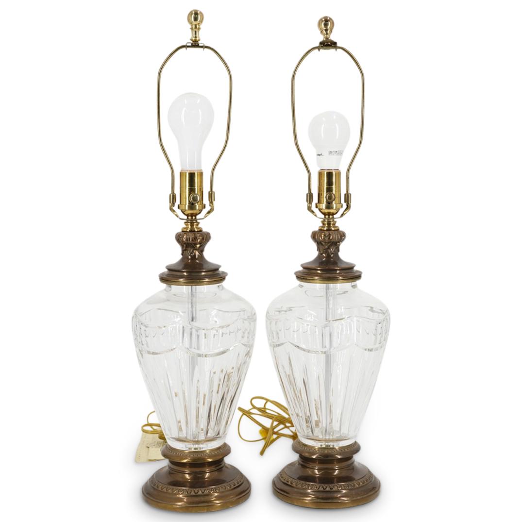 (2 Pc) Waterford Crystal Pompeii Collection Table Lamps (1 of 6)