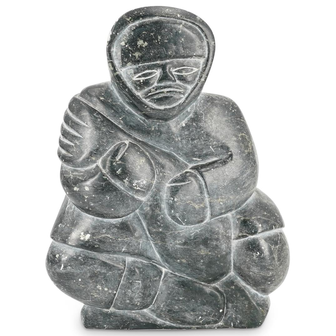 Inuit Soapstone Sculpture by Mathewsie Amidlak (1 of 6)