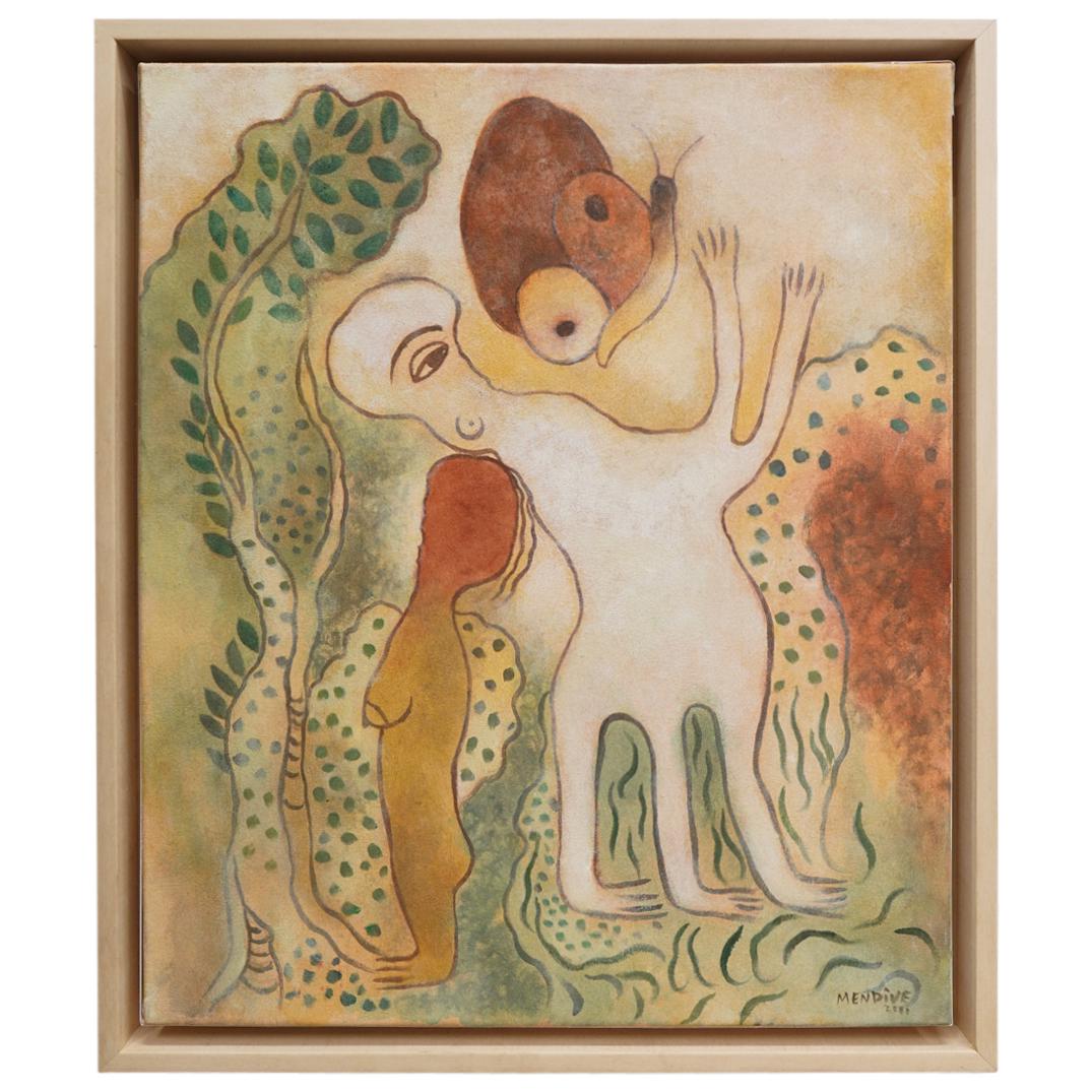 Manuel Mendive Hoyo (B. 1944) "Dialogo" Oil On Canvas (1 of 6)