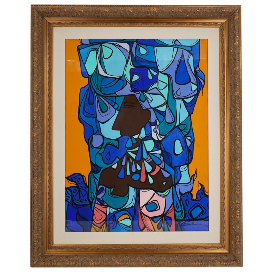 Cundo Bermudez (1914-2008) "Morena Con Collar" Tempera On Castille Paper (1 of 4)