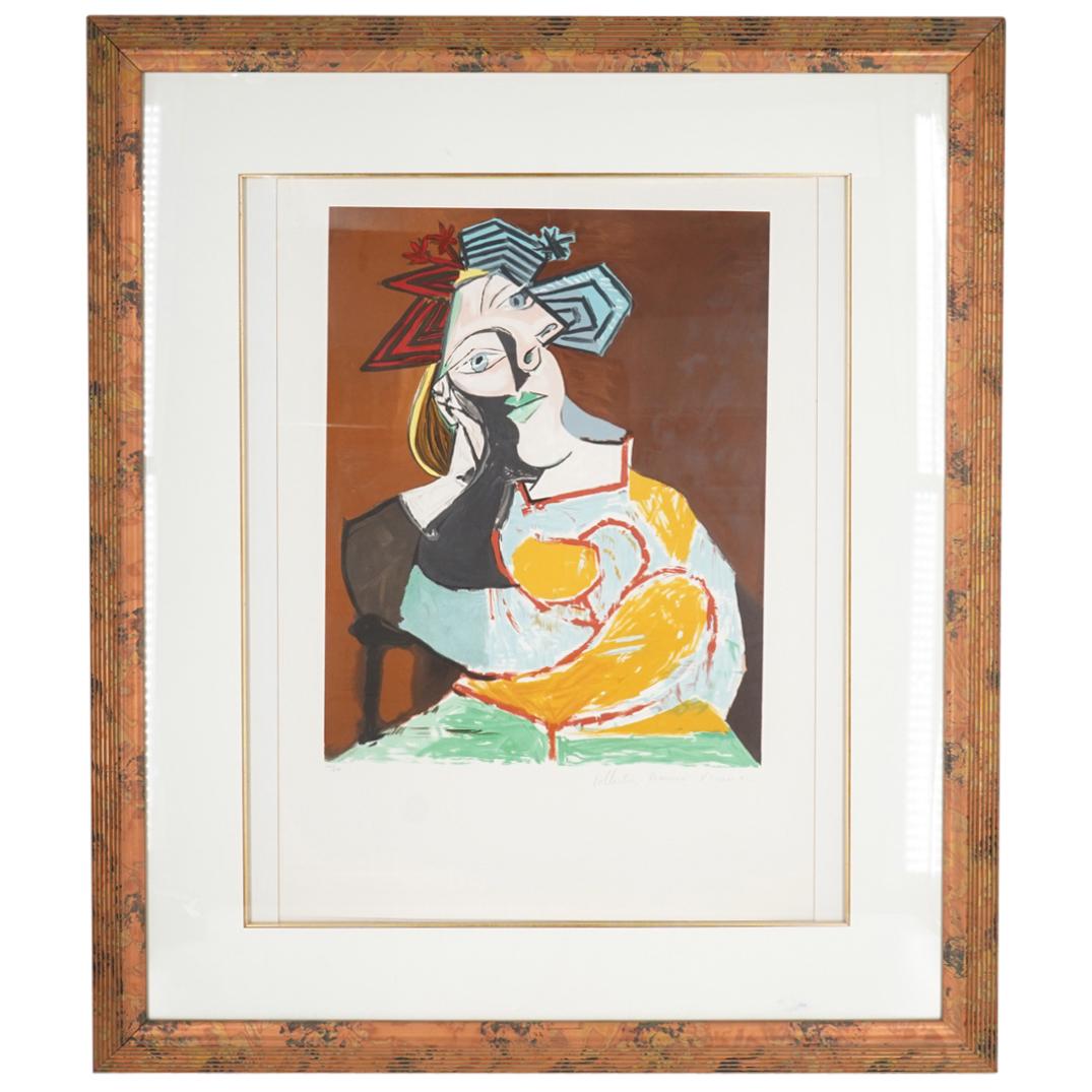 Femme Assise Accoudee Marina Picasso Collection Lithograph (1 of 4)