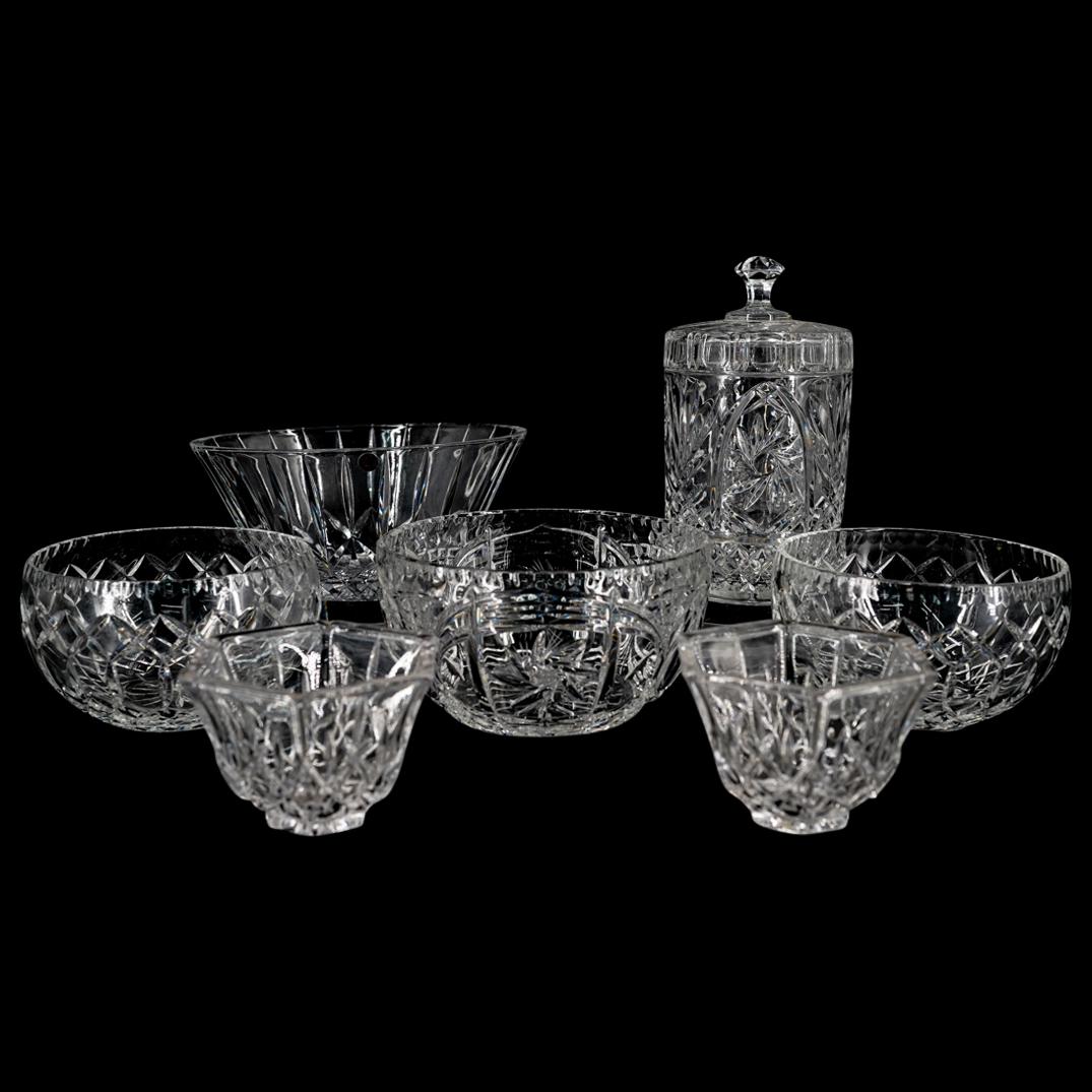 (7 Pc) Miscellaneous Crystal Glassware Grouping Set (1 of 6)