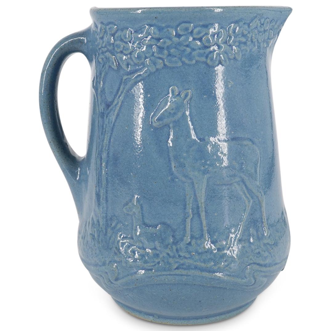 Vintage Nelson McCoy Stoneware Deer Buttermilk Pitcher (1 of 5)