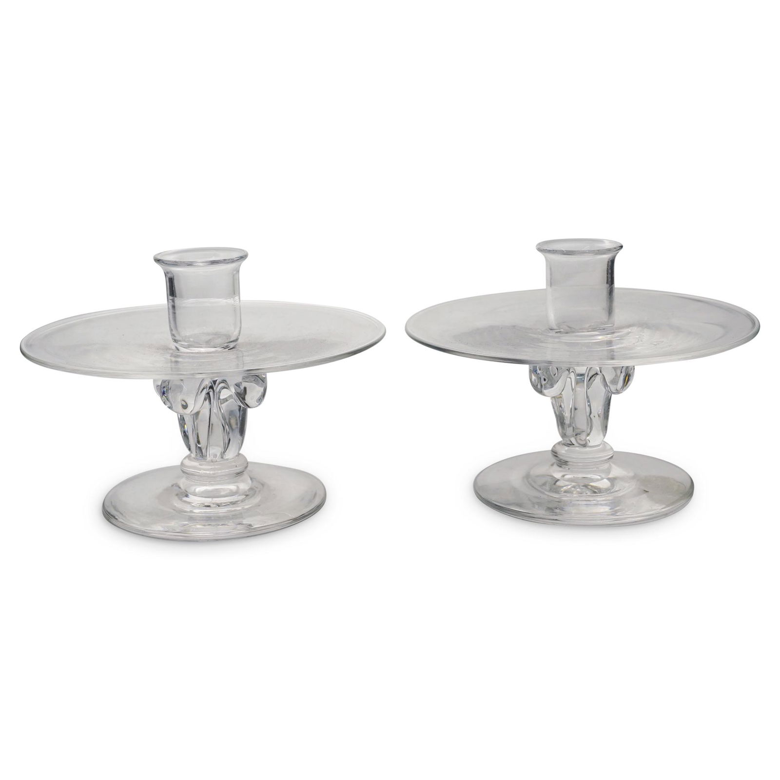 Pair Of Steuben Crystal Candlesticks (1 of 5)