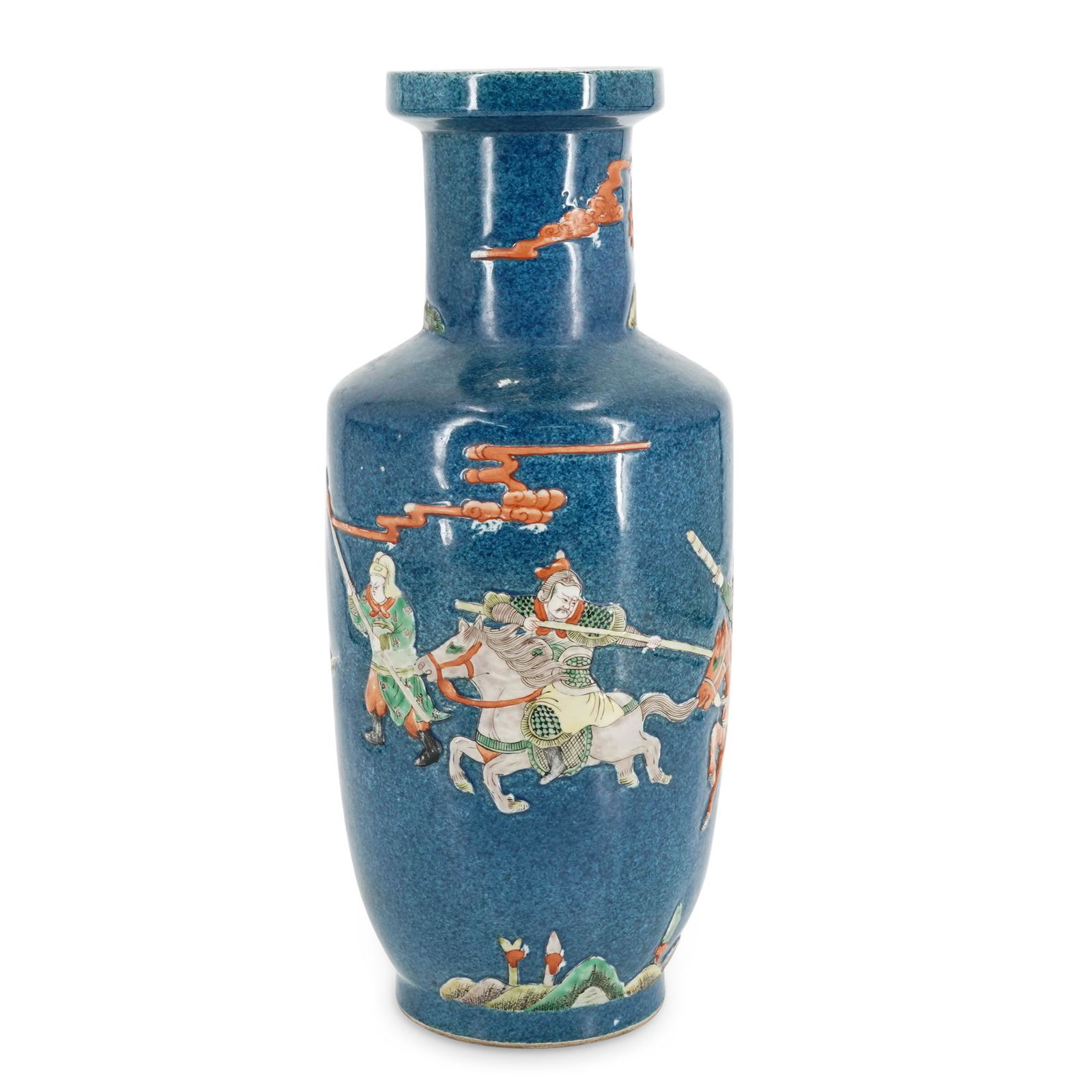 Chinese Powder Blue Famille Verte Vase (1 of 6)