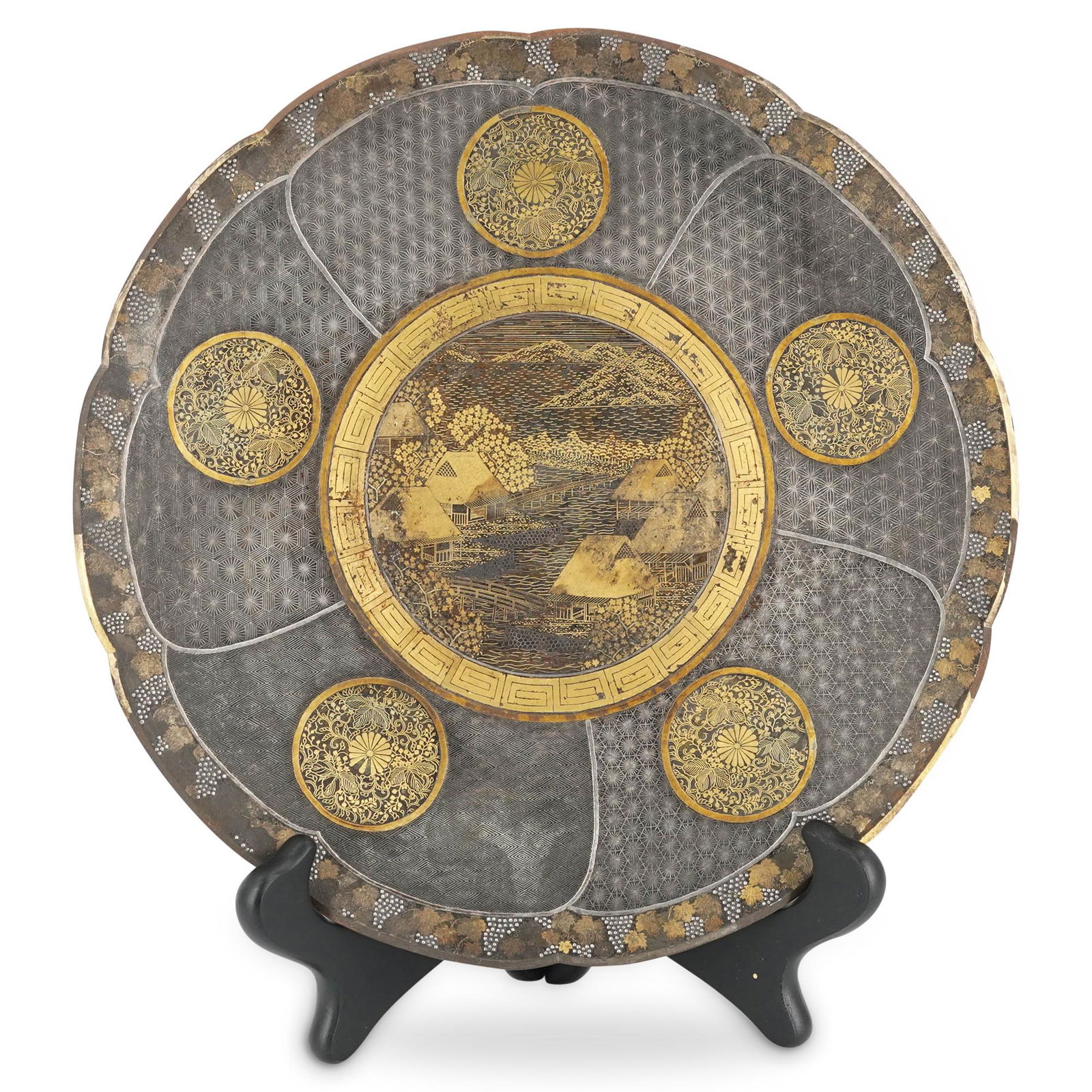 Japanese Komai Gold And Silver Inlaid Plate (1 of 4)