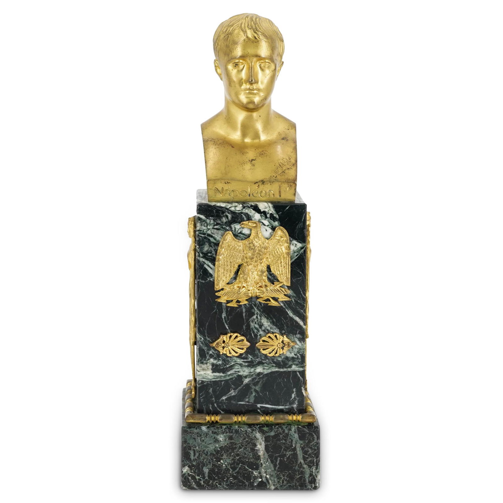 Antique French Napoleon I Gilt Bronze Bust Sculpture (1 of 6)