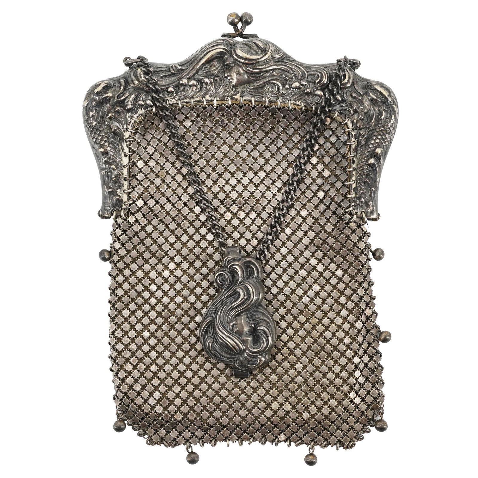 Art Deco German Silver Mesh Coin Purse (1 of 7)