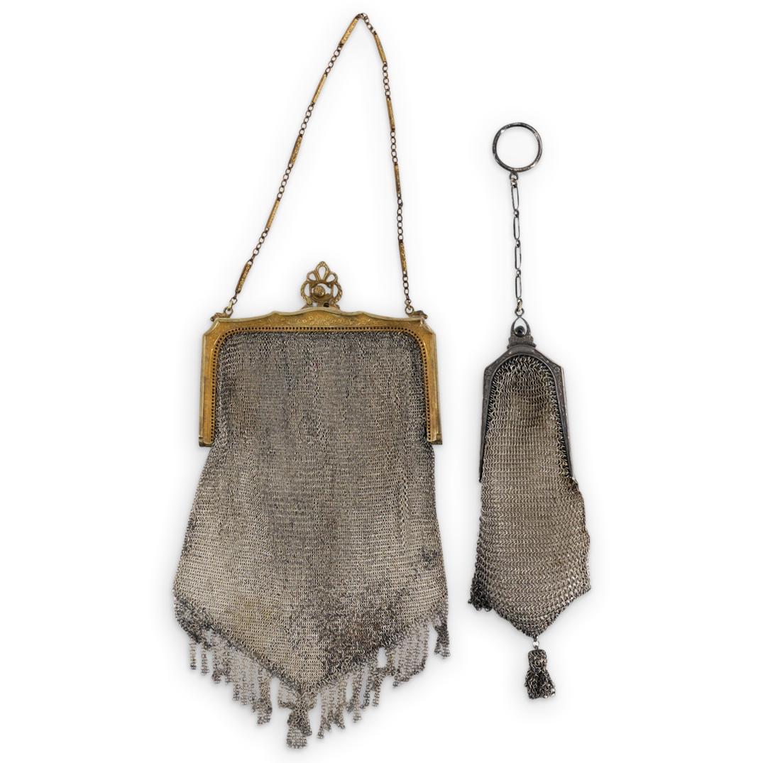 (2 Pc) "Whiting & Davis Co." Art Deco Mesh Bags (1 of 7)