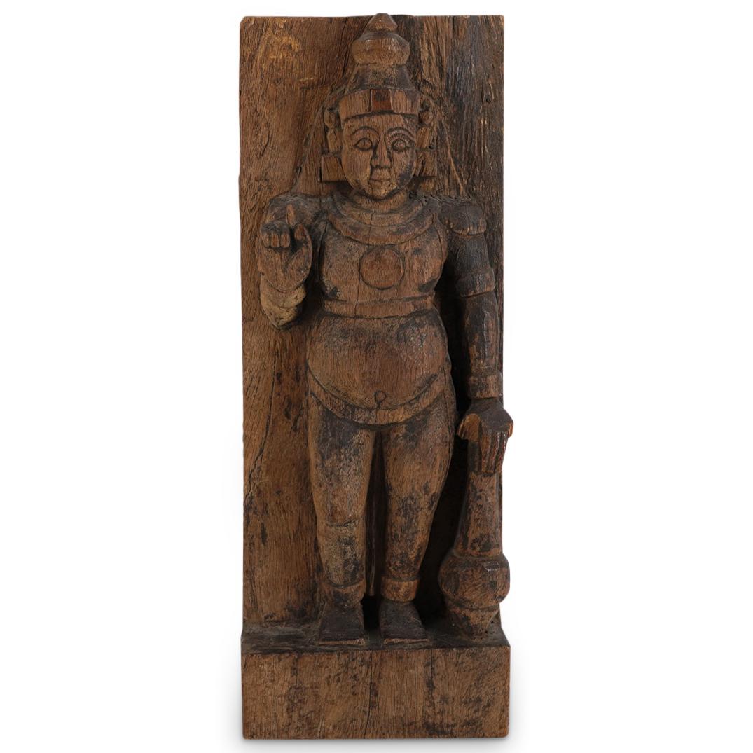 Southeast Asian Carved Wooden Buddhist Figure (1 of 5)