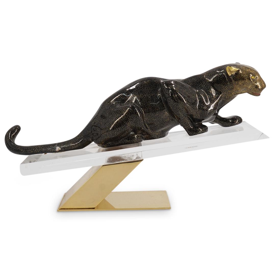 Giullia Mangani Oggetti Porcelain & Lucite Panther Sculpture (1 of 7)