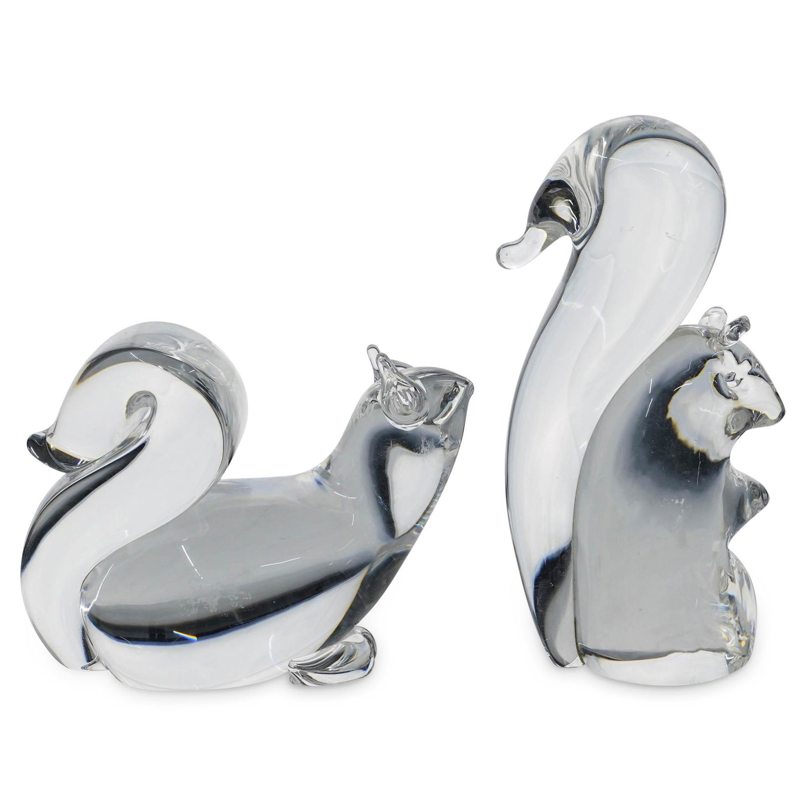 Pair Of Steuben Crystal Squirrel Sculptures (1 of 6)
