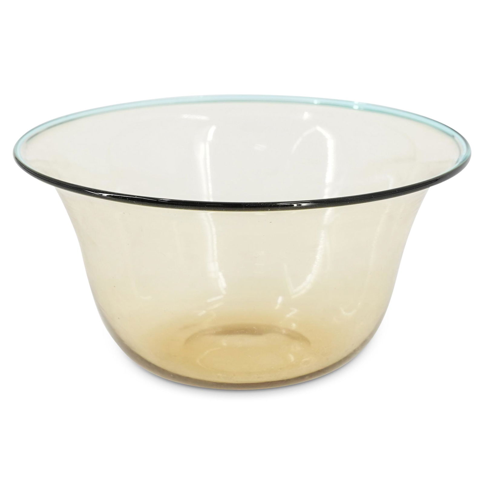 Steuben Topaz Bowl With Celeste Blue Rim (1 of 3)