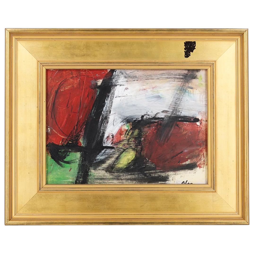 Afro Basaldella (Italian, 1912-1976) Art Informel Oil on Board (1 of 3)