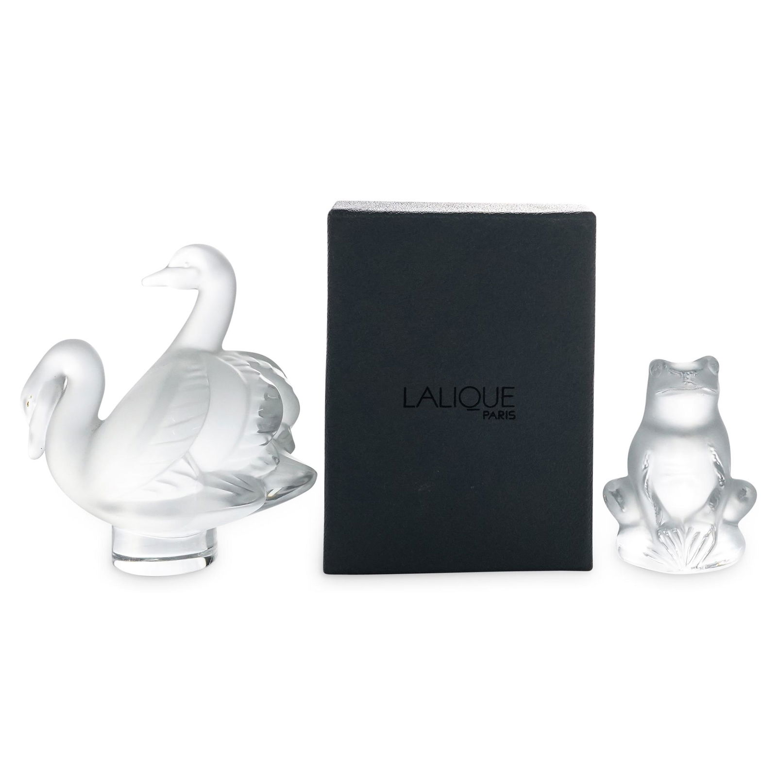 (2Pc) Lalique Crystal Animal Paperweights (1 of 8)