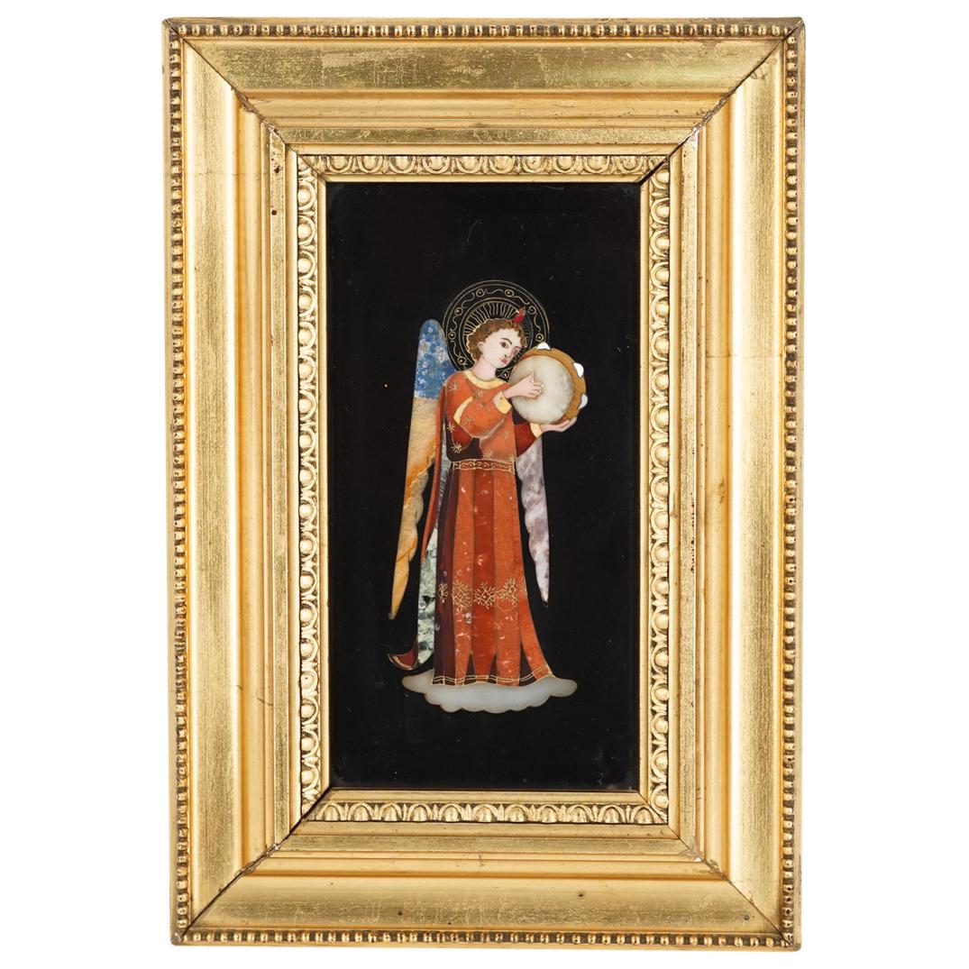 Vintage Italian Figural Pietra Dura Plaque (1 of 4)