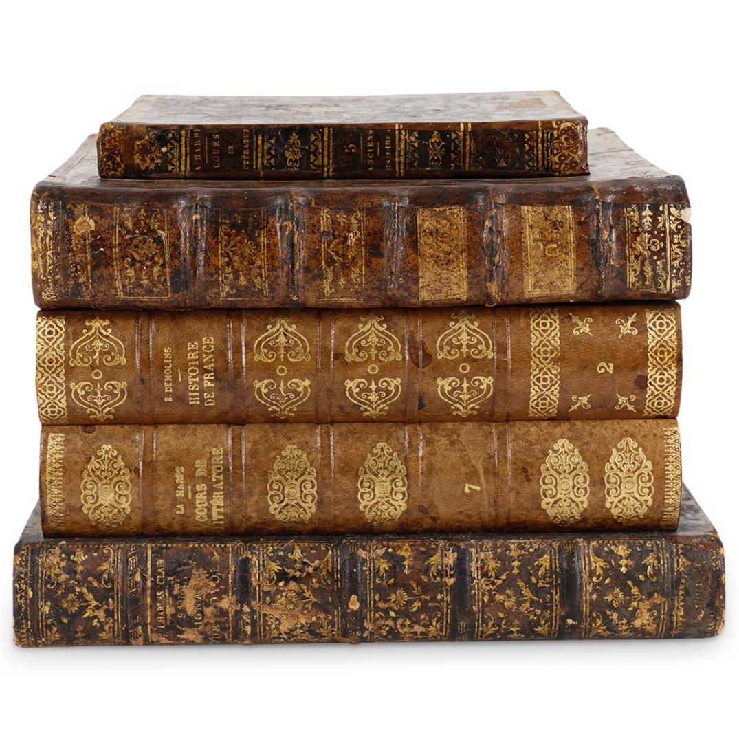 Antique French Faux Book Leather Decanter Box (1 of 7)