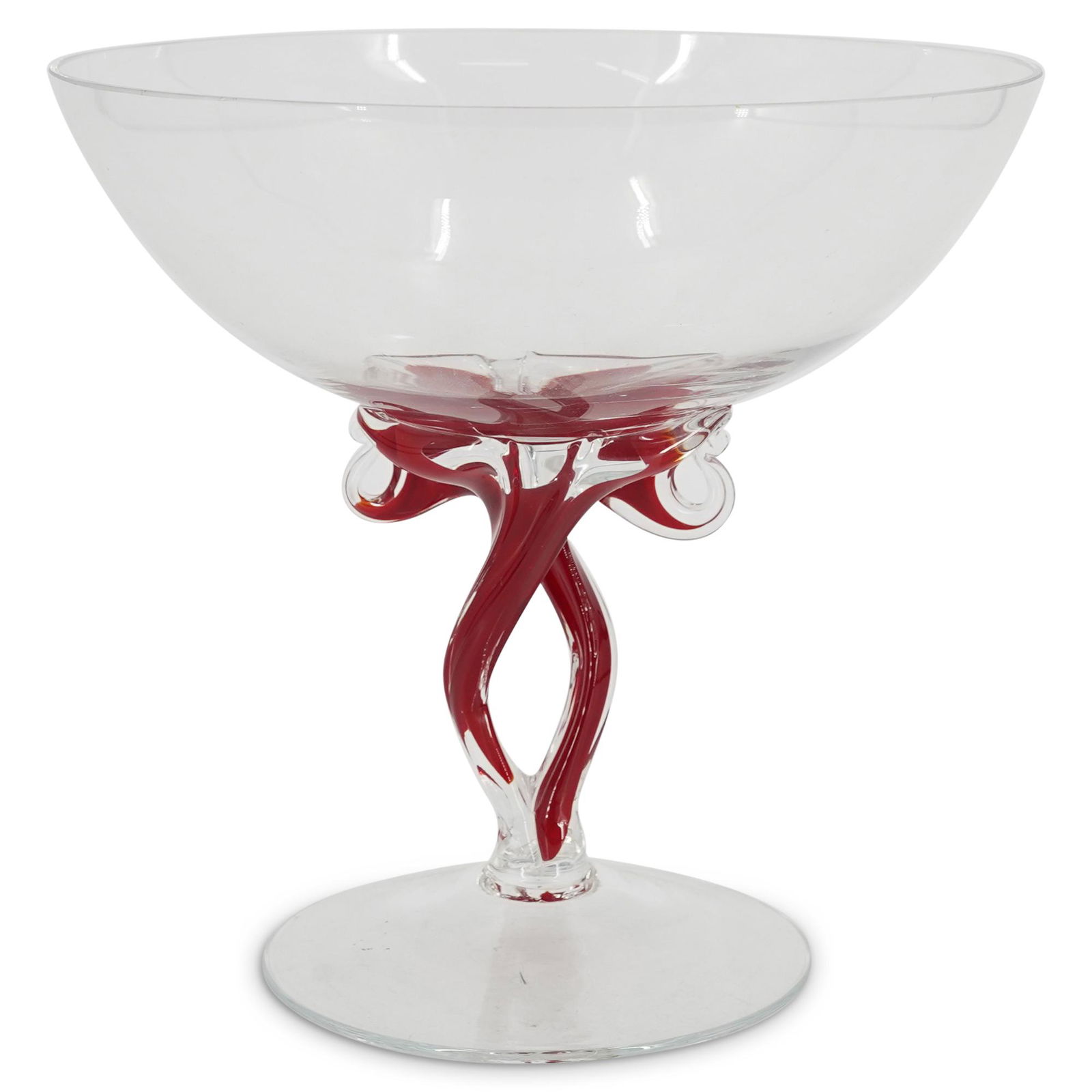 Murano Glass Centerpiece Footed Compote Bowl (1 of 3)