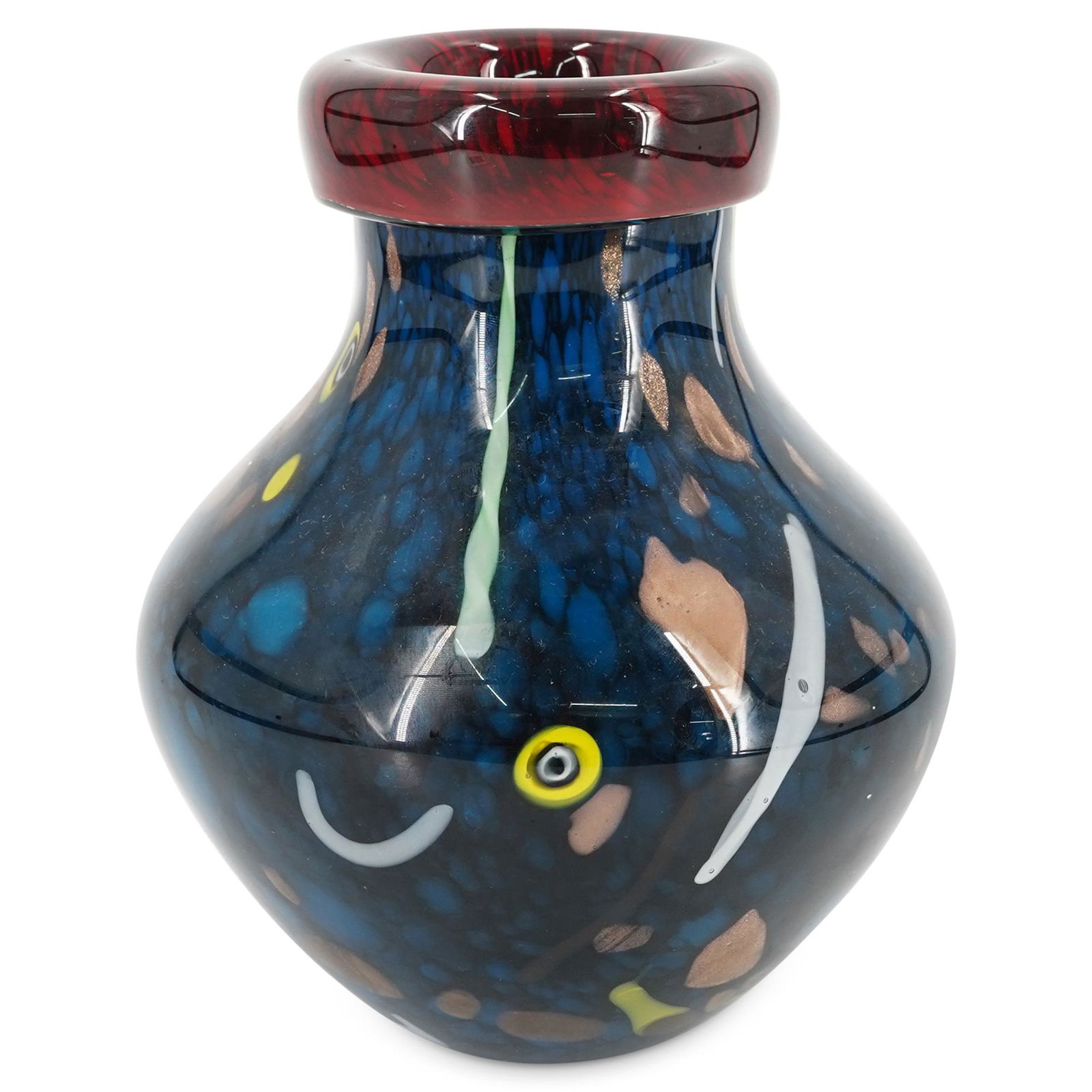 Murano Murrine Hand Blown Art Glass Vase (1 of 6)