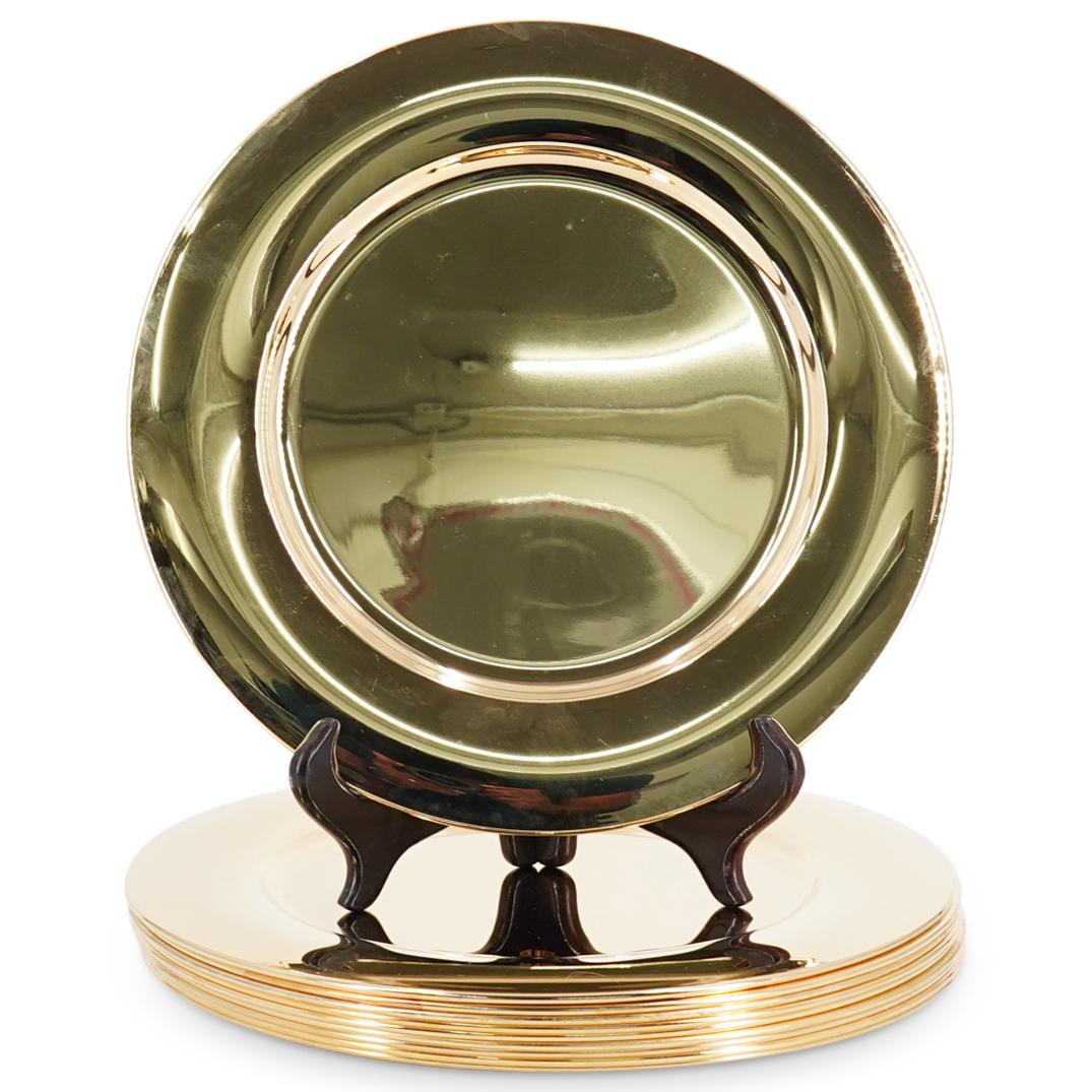 (10Pc) Swedish Scandia Present Gold Plated Chargers (1 of 3)