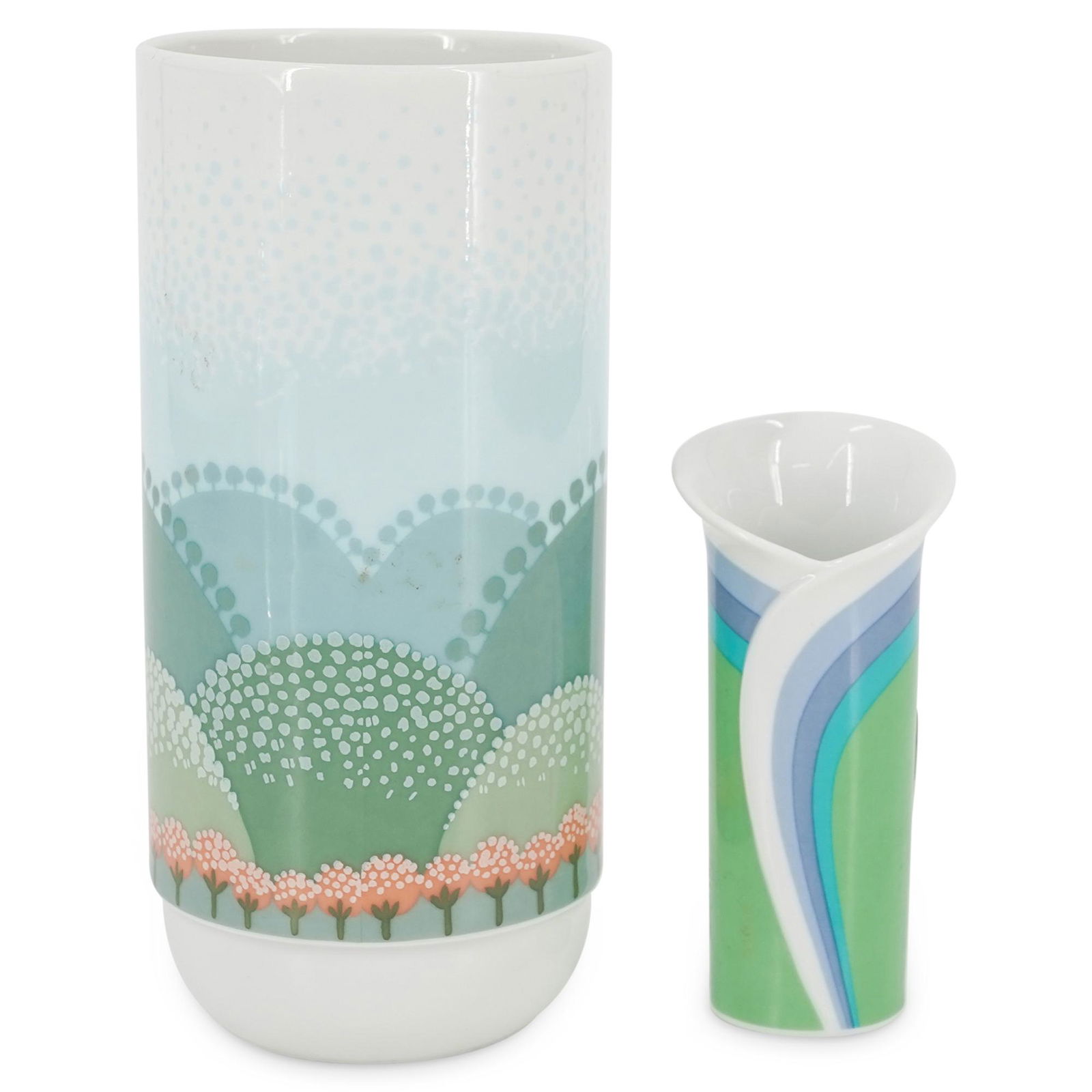 (2 Pc) Rosenthal Studio-Linie Porcelain Vases (1 of 6)