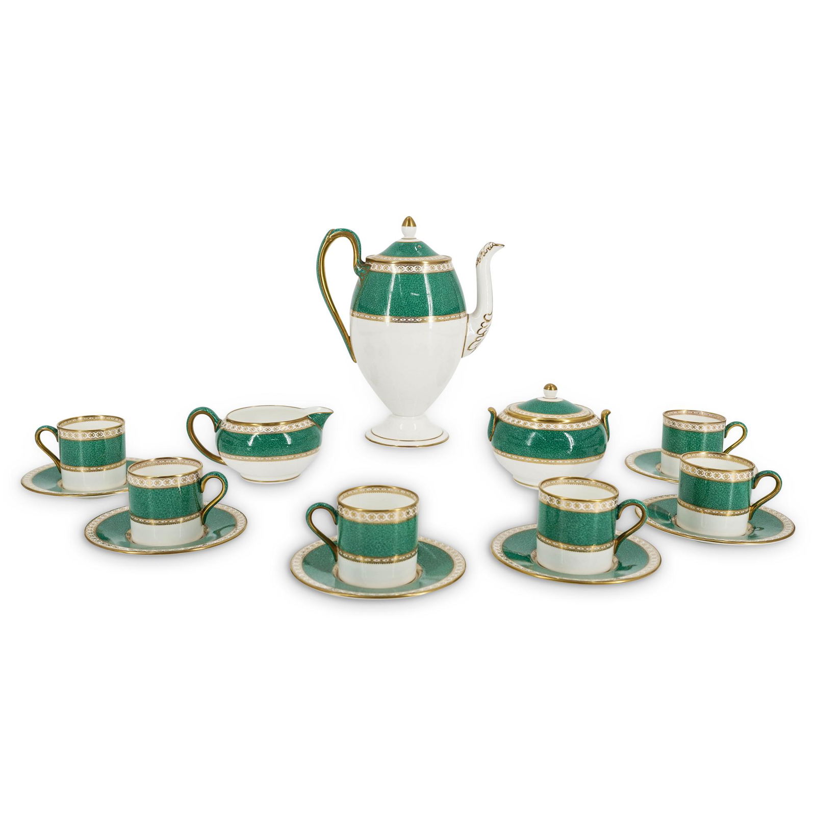 (15 Pc) Wedgwood Porcelain Demitasse Coffee Set (1 of 9)