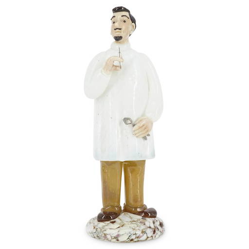 Czech Bohemia Art Glass Dentist Figurine