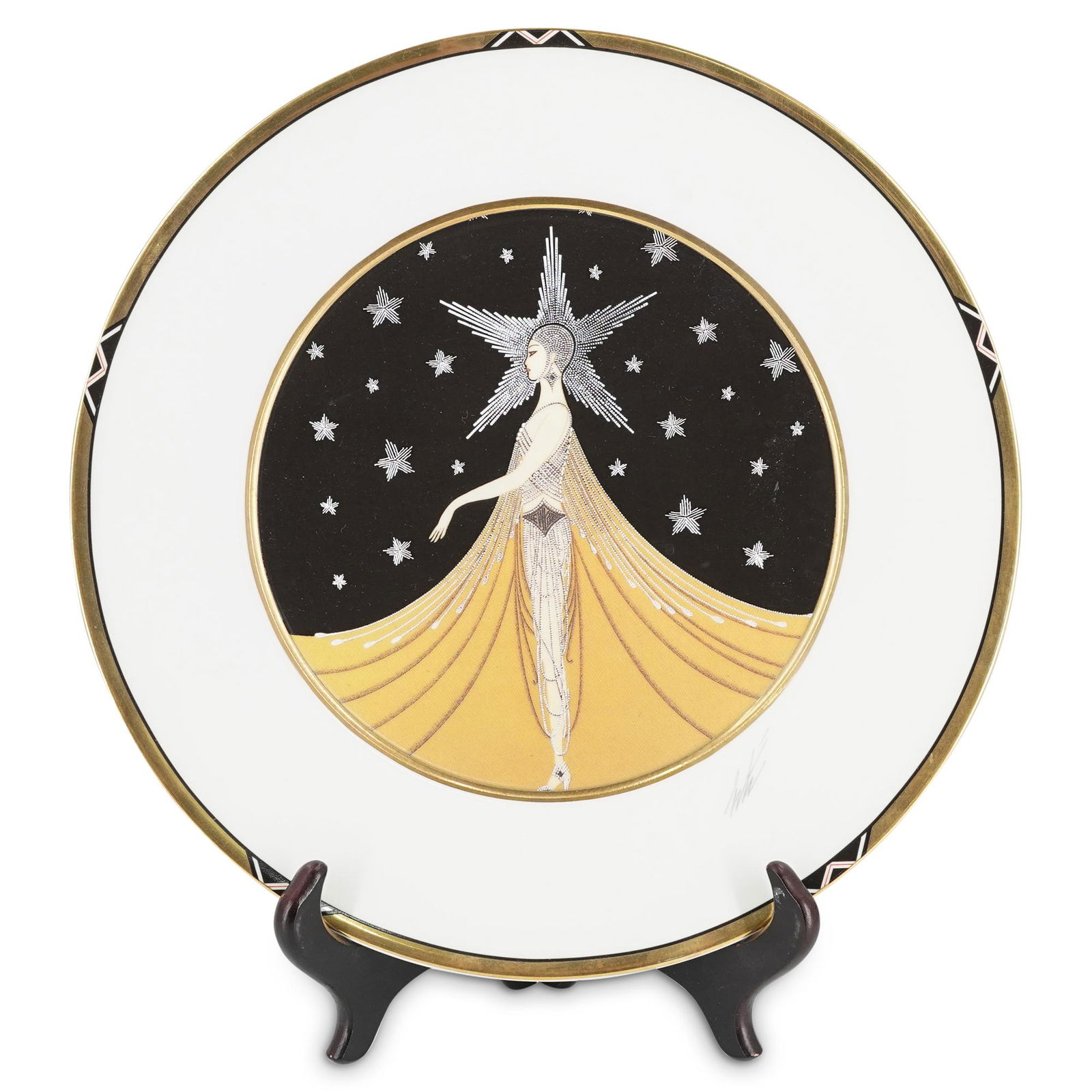 Signed Erte "New York, New York" China Porcelain Plate (1 of 5)