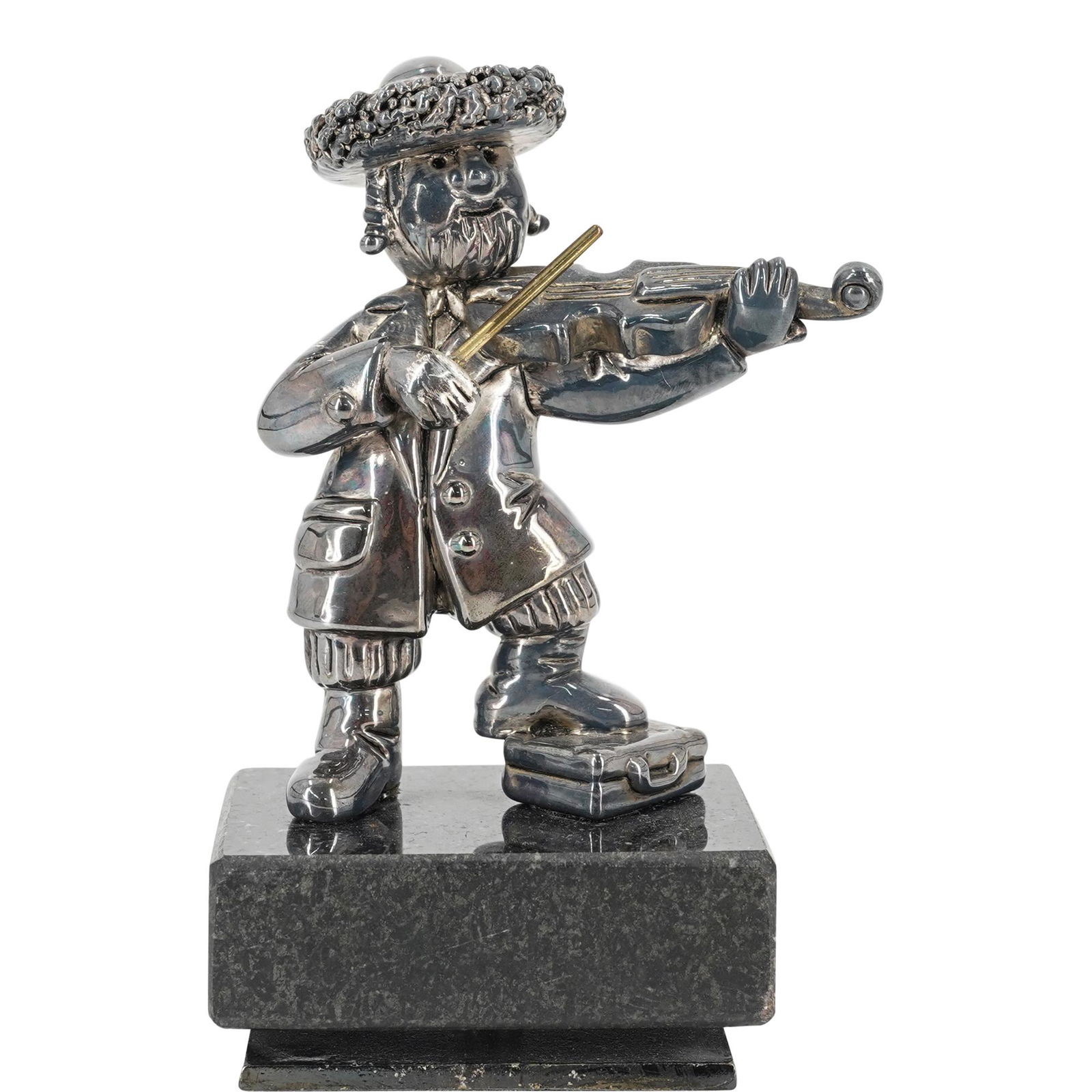 Judaica Frank Meisler Sterling Silver Overlay Rabbi Statue (1 of 4)