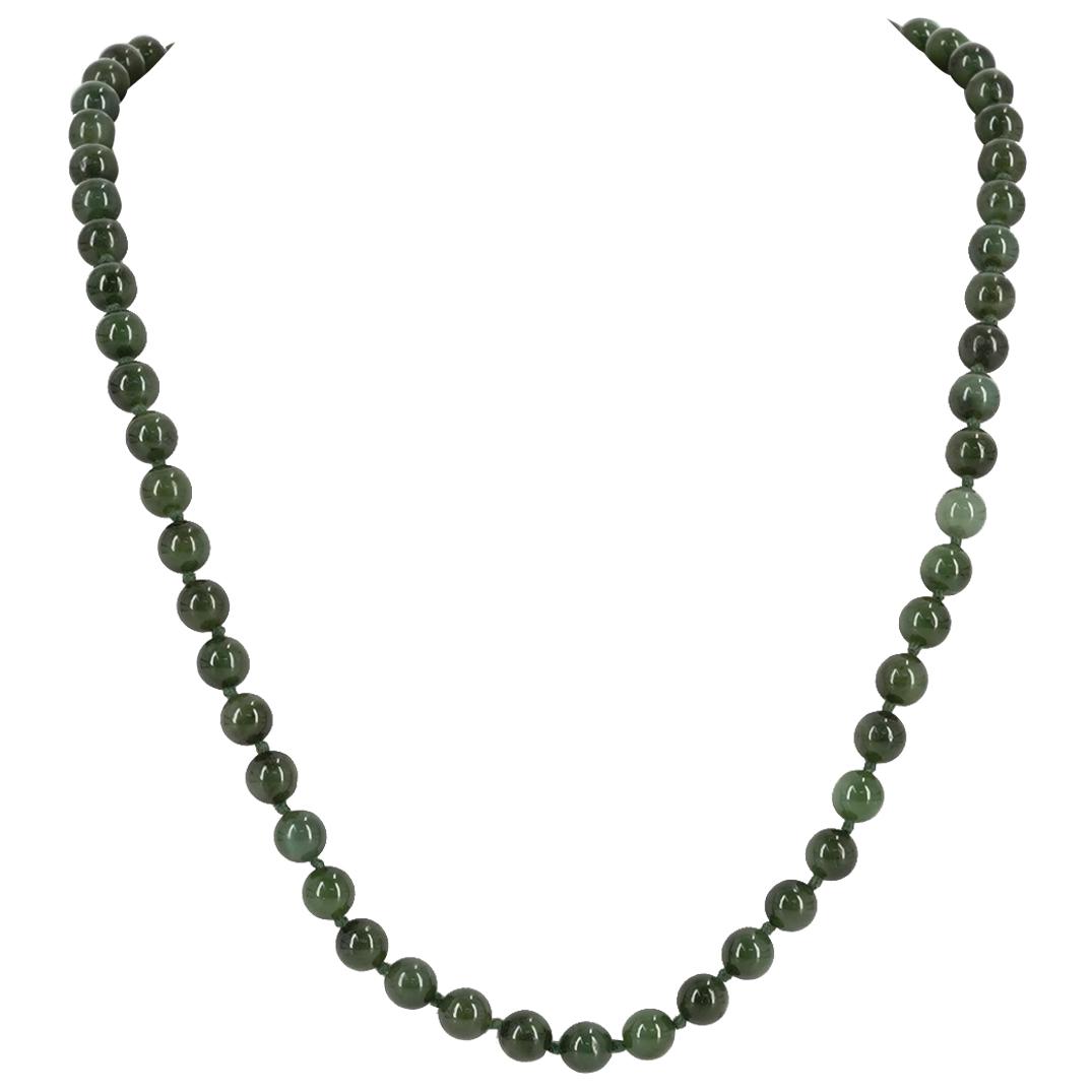 Vintage Chinese Jade Bead Necklace (1 of 3)