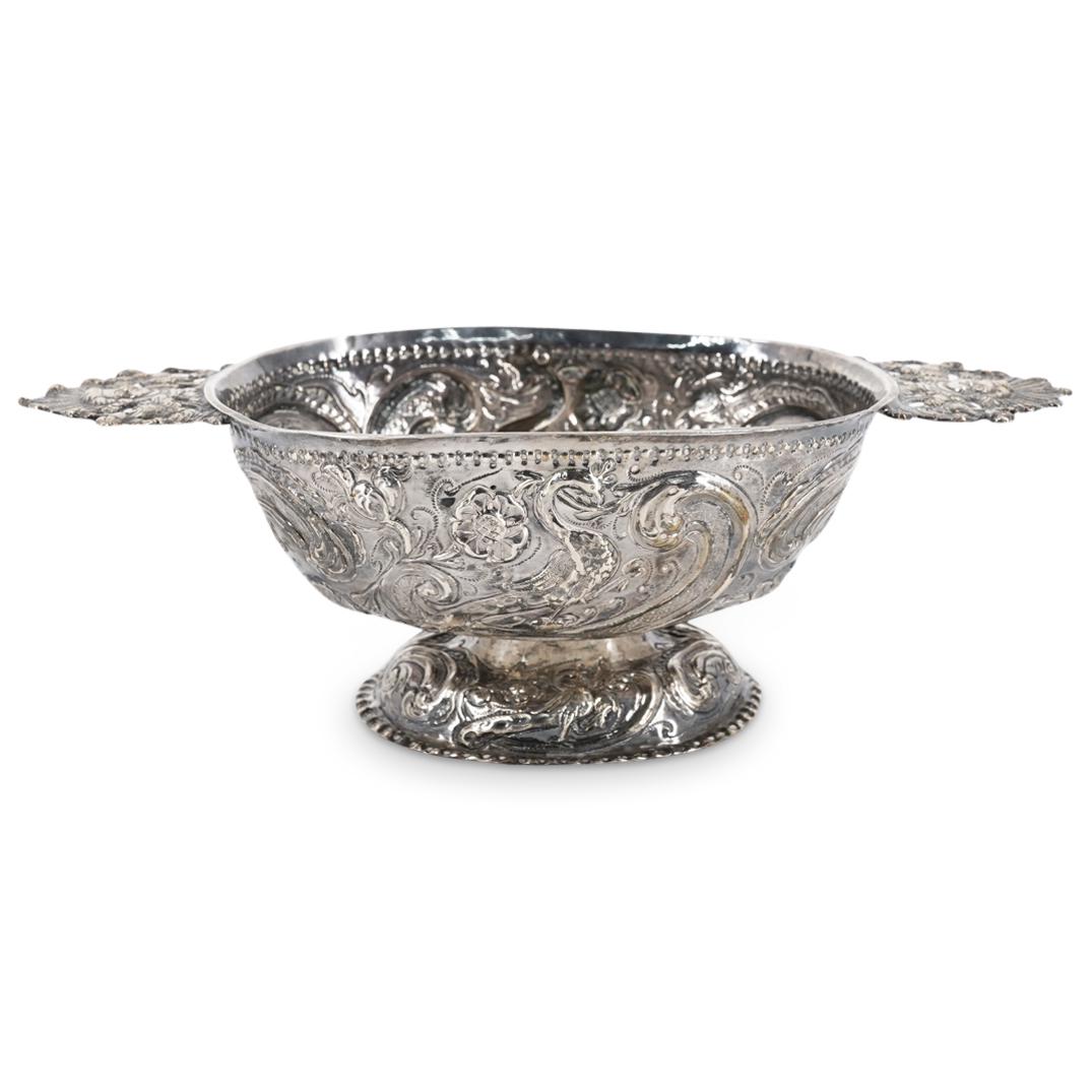 Dutch Sterling Oval Footed Handled Bowl (1 of 6)