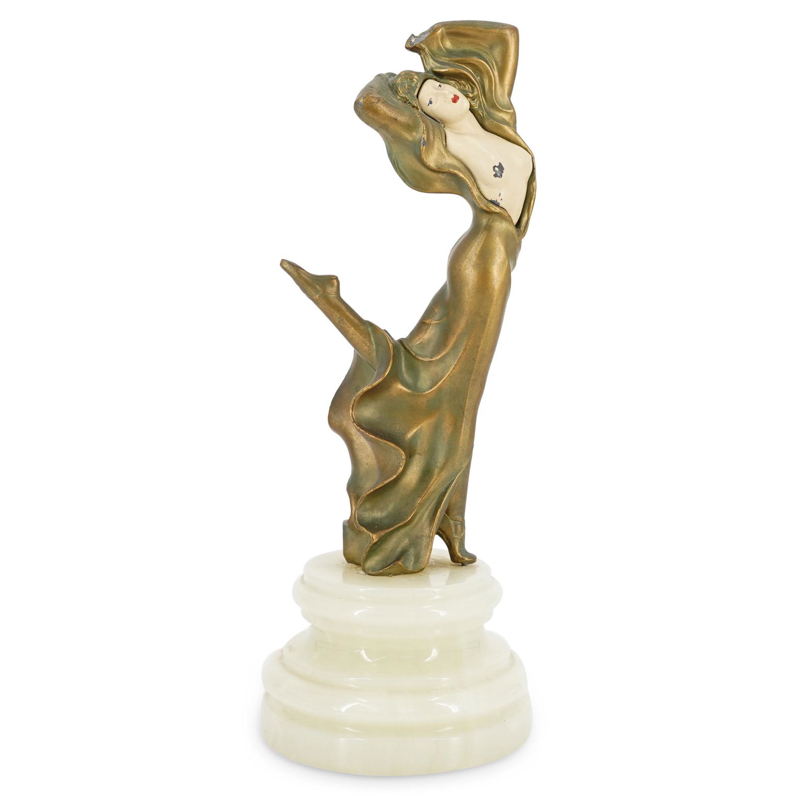 Attrib. J.B. Hirsch "Dancing Lady" Bronze & Celluloid (1 of 5)