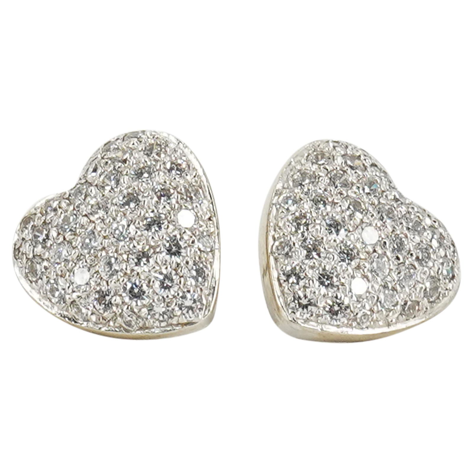 Pair of Le-Gi 18k Gold & Diamond Heart Form Earrings (1 of 3)