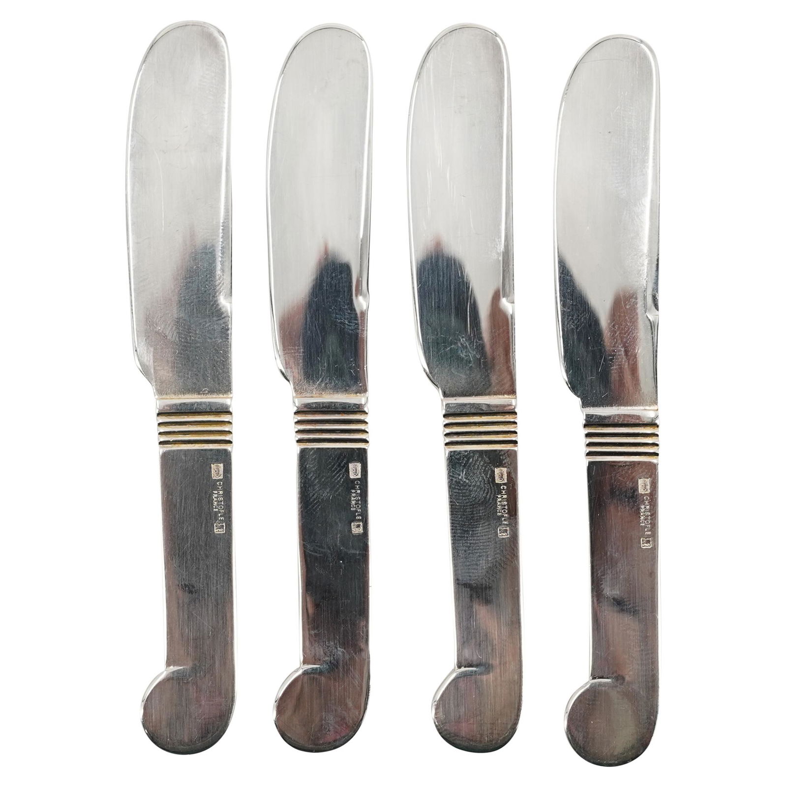 (4Pc) Set of Art Deco Christofle Silver Plate Spreader (1 of 4)