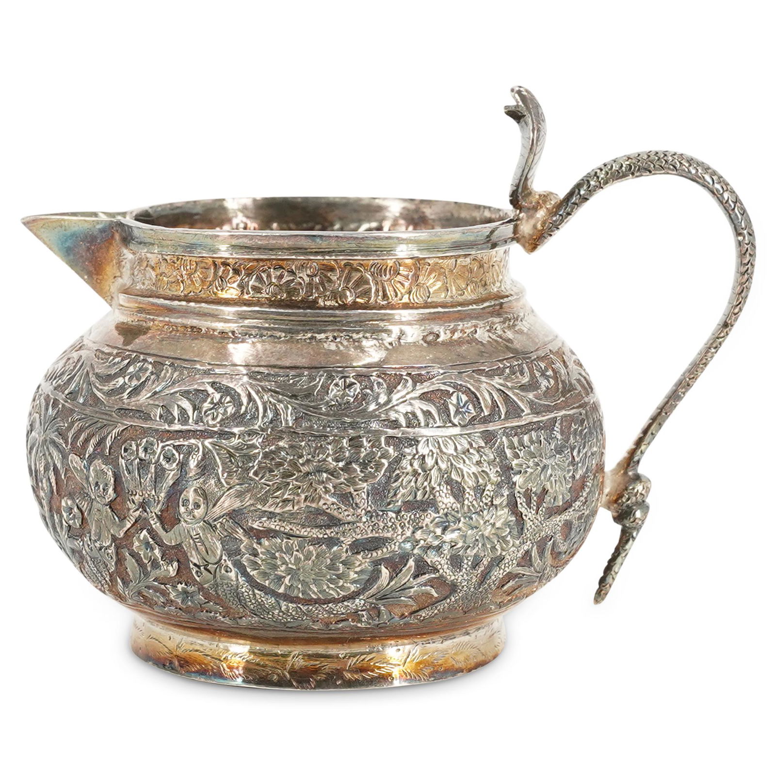 Anglo Indian Silver & Vermeil Figural Cobra Ewer (1 of 4)