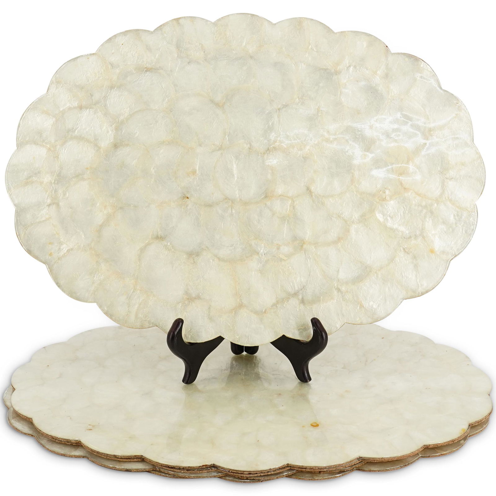 (5Pc) Vintage Hallie St. Mary Capiz Shell & Cork Placemats (1 of 5)