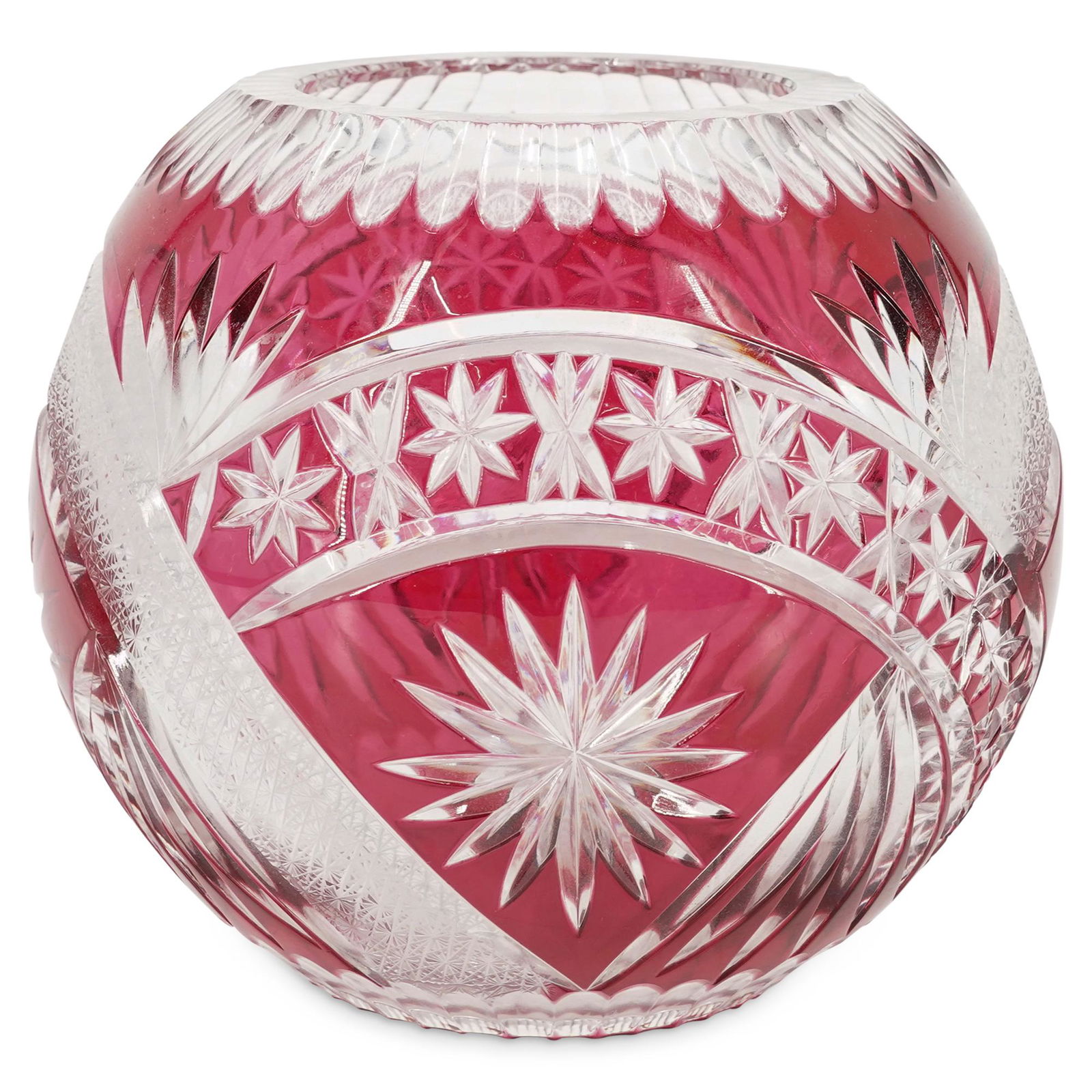 Bavaria Ruby To Clear Cut Crystal Vase (1 of 5)