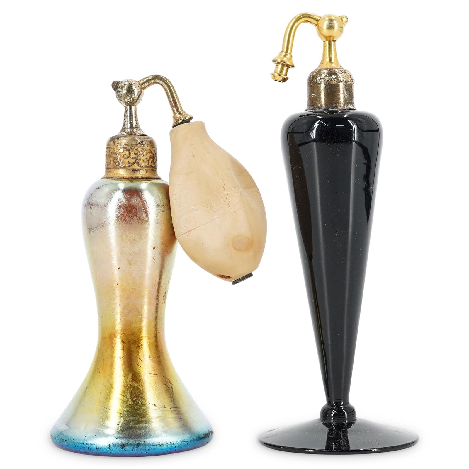 (2Pc) Steuben Glass Atomizer Perfume Bottles (1 of 6)