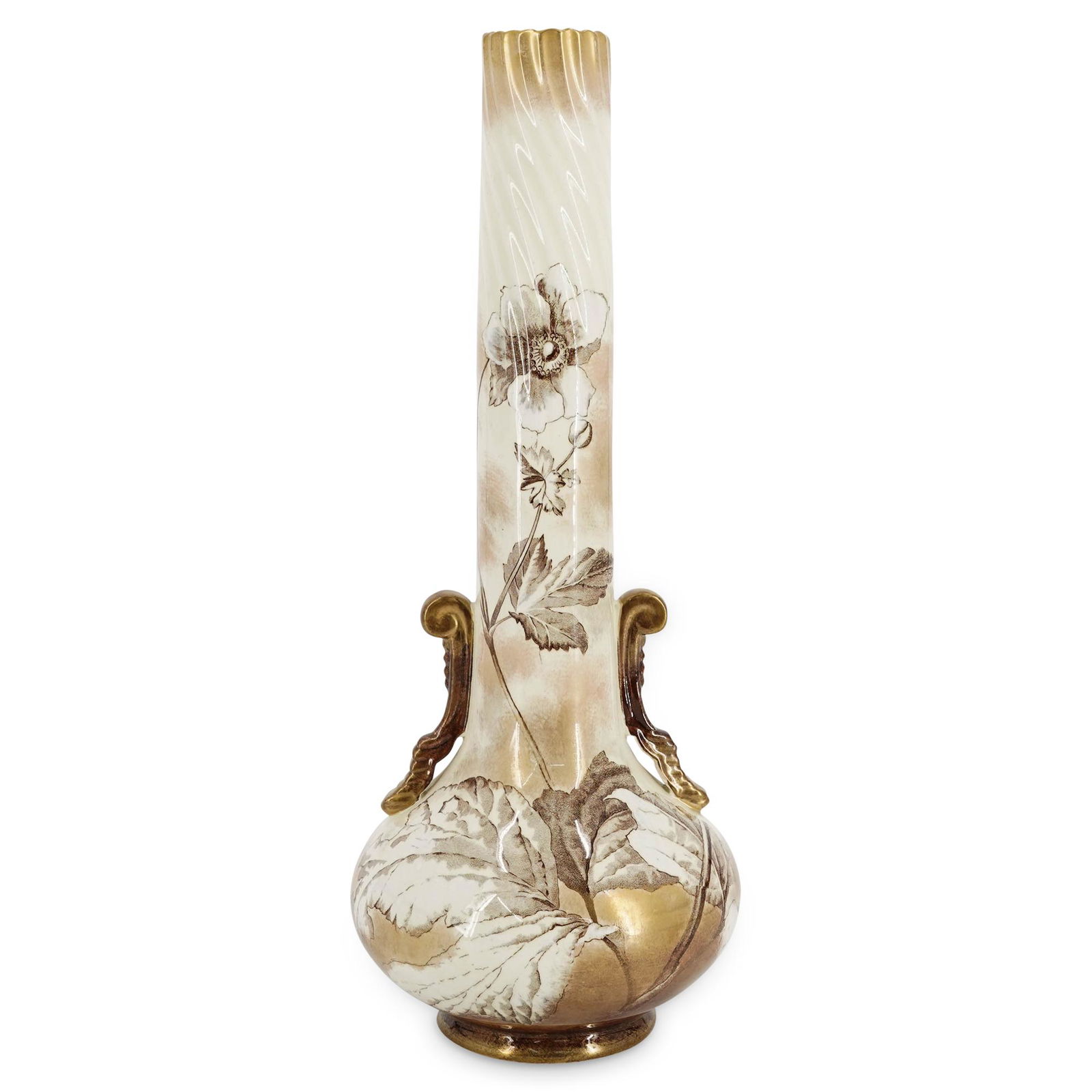 Antique English GJ & Sons Crescent Faience Vase (1 of 6)