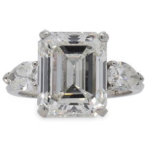 GIA 7.94ct Diamond and Platinum Engagement Ring