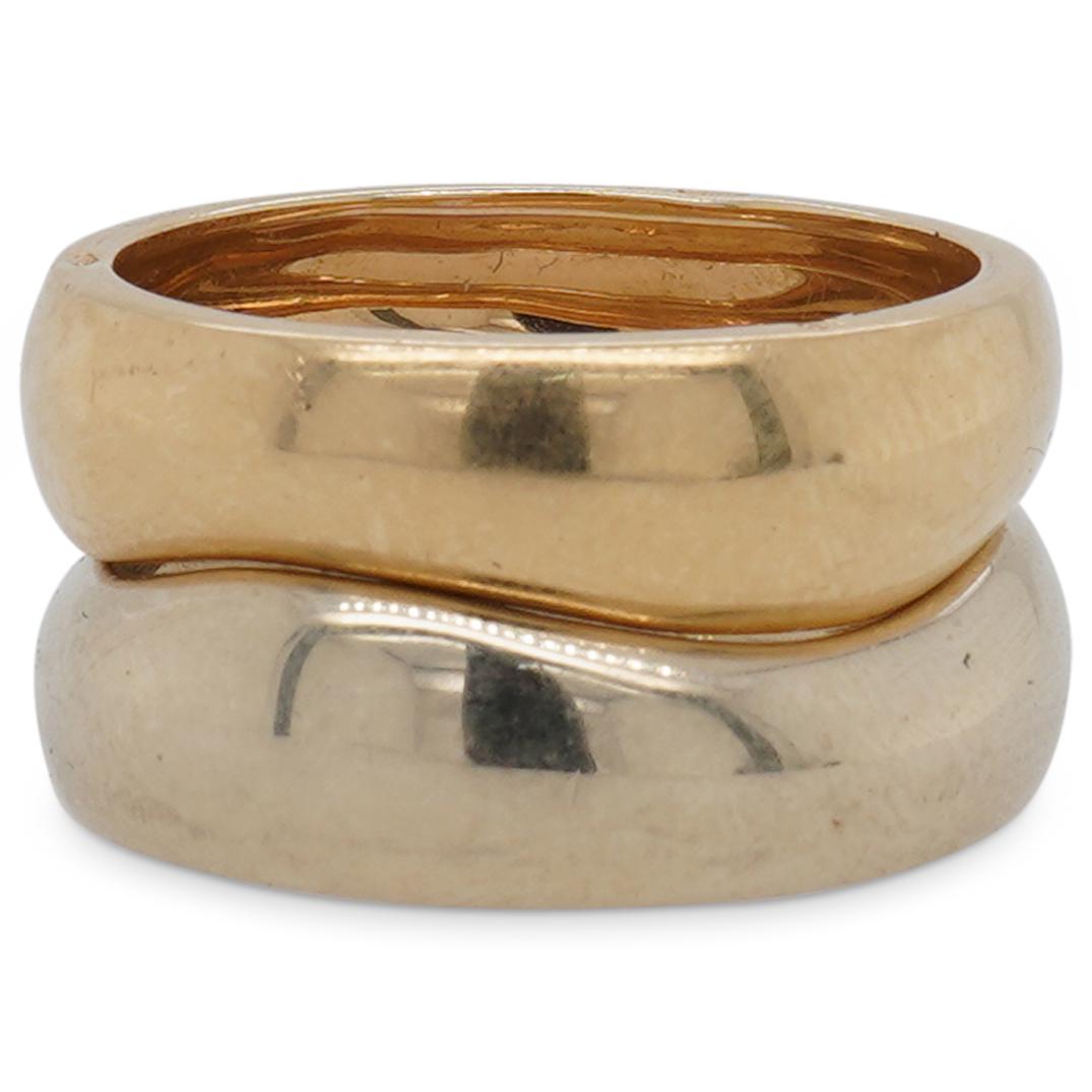 (2 Pc) Cartier 18k Gold Puzzle Ring Set (1 of 5)