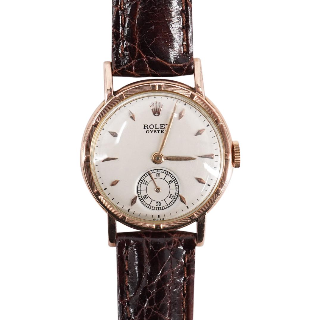 Vintage Rolex Rose Gold Oyster Perpetual Watch (1 of 3)