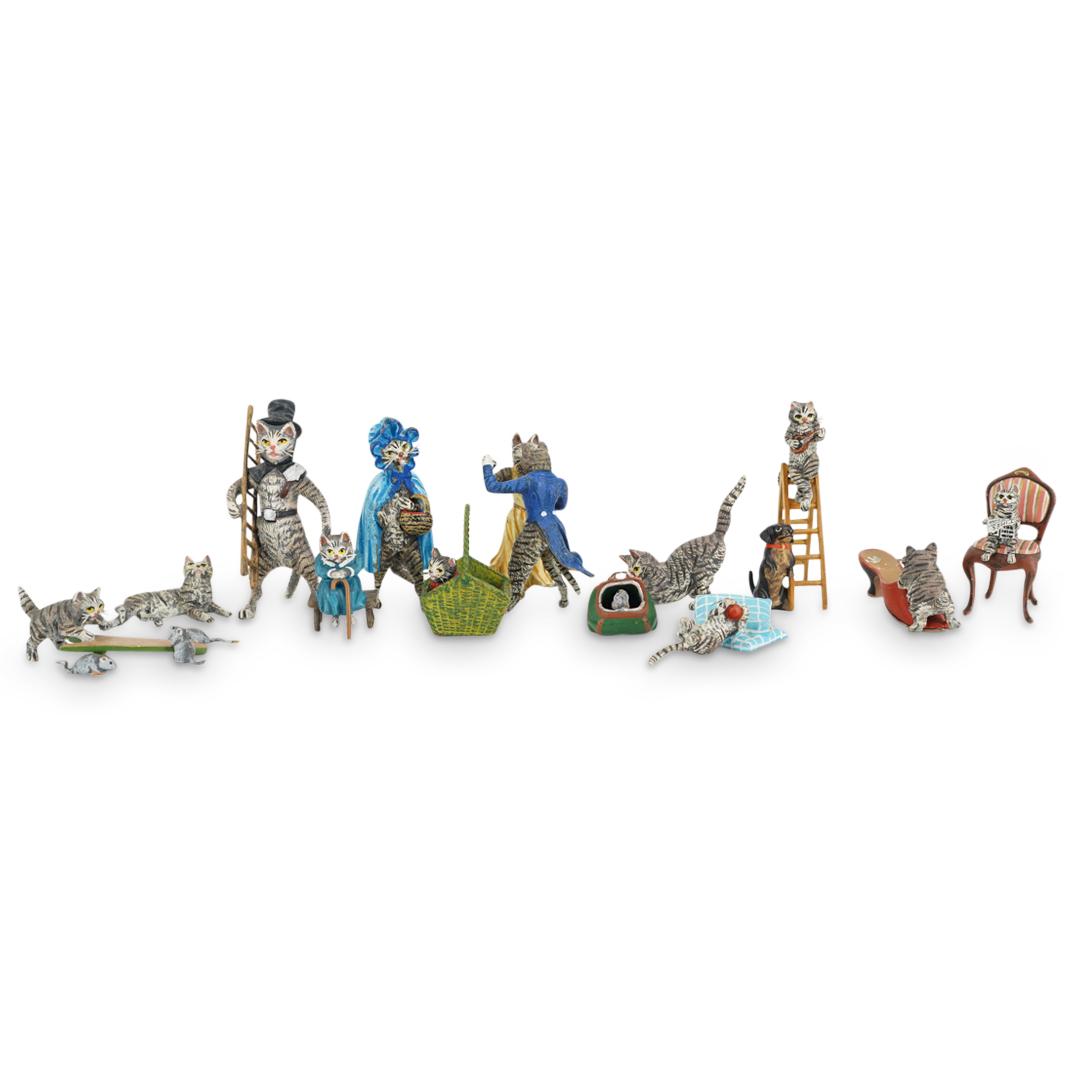 (13 Pc) Viennese Cold Painted Miniature Bronze Animals (1 of 10)