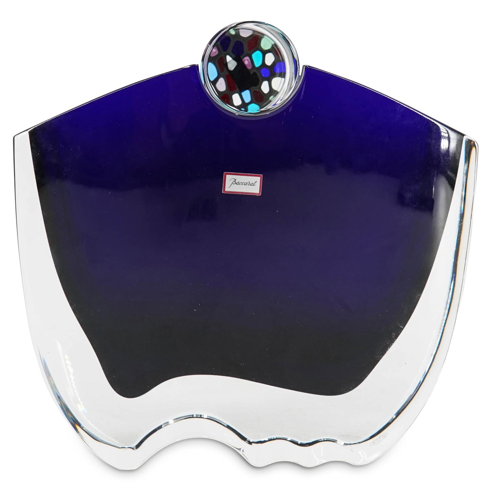 Baccarat "Oceanie" Cobalt Blue Crystal Vase (1 of 9)