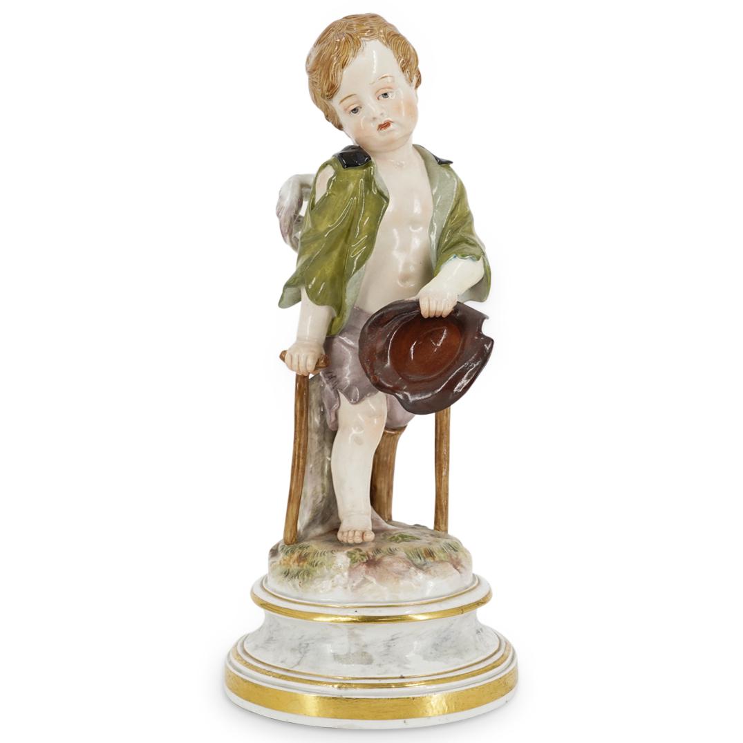 Antique Meissen "Cupid in Disguise" Porcelain Figurine (1 of 6)